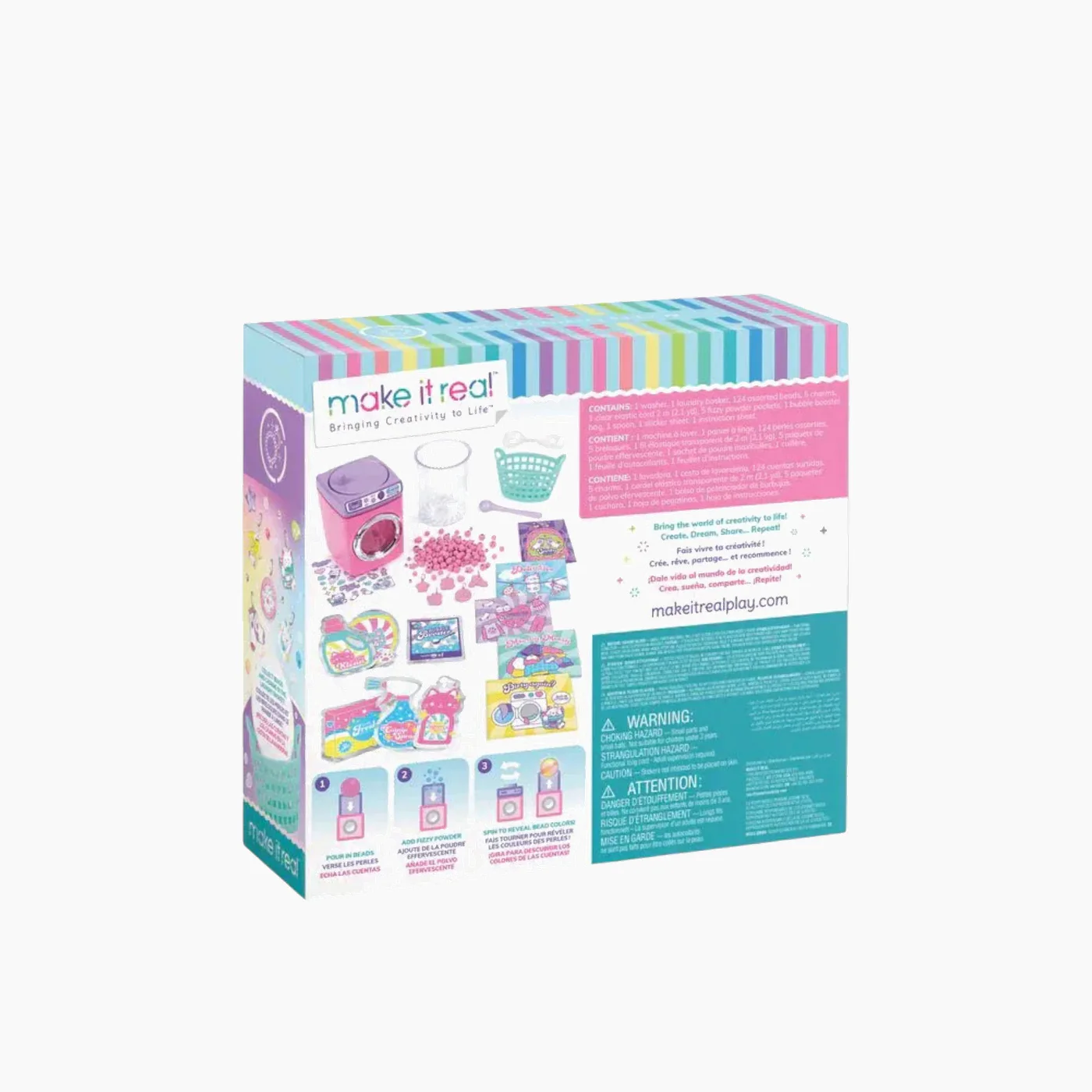 MAKE IT REAL Purr-fect Wash 'N Bead Bracelets- 141 Pcs