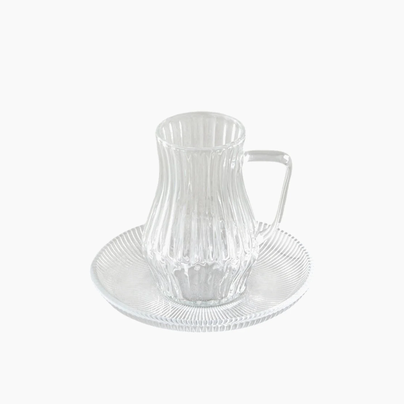 EH Living Rachel Glass 12 Pieces 6 Servings Tea Set 135 ml Transparent
