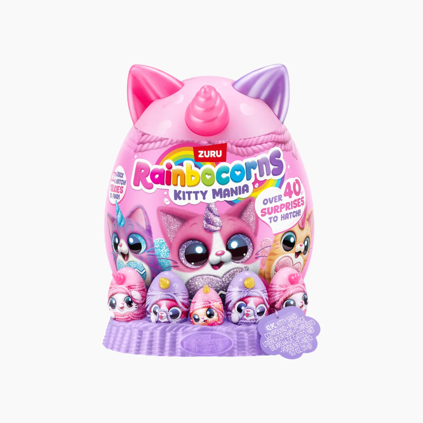 Zuru Rainbocorns Eggzania Kitty Mania Soft Plush Toy Series 2