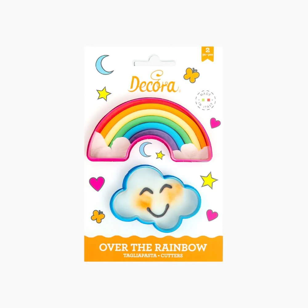 Decora Rainbow and Cloud Cookie Cutters Set
