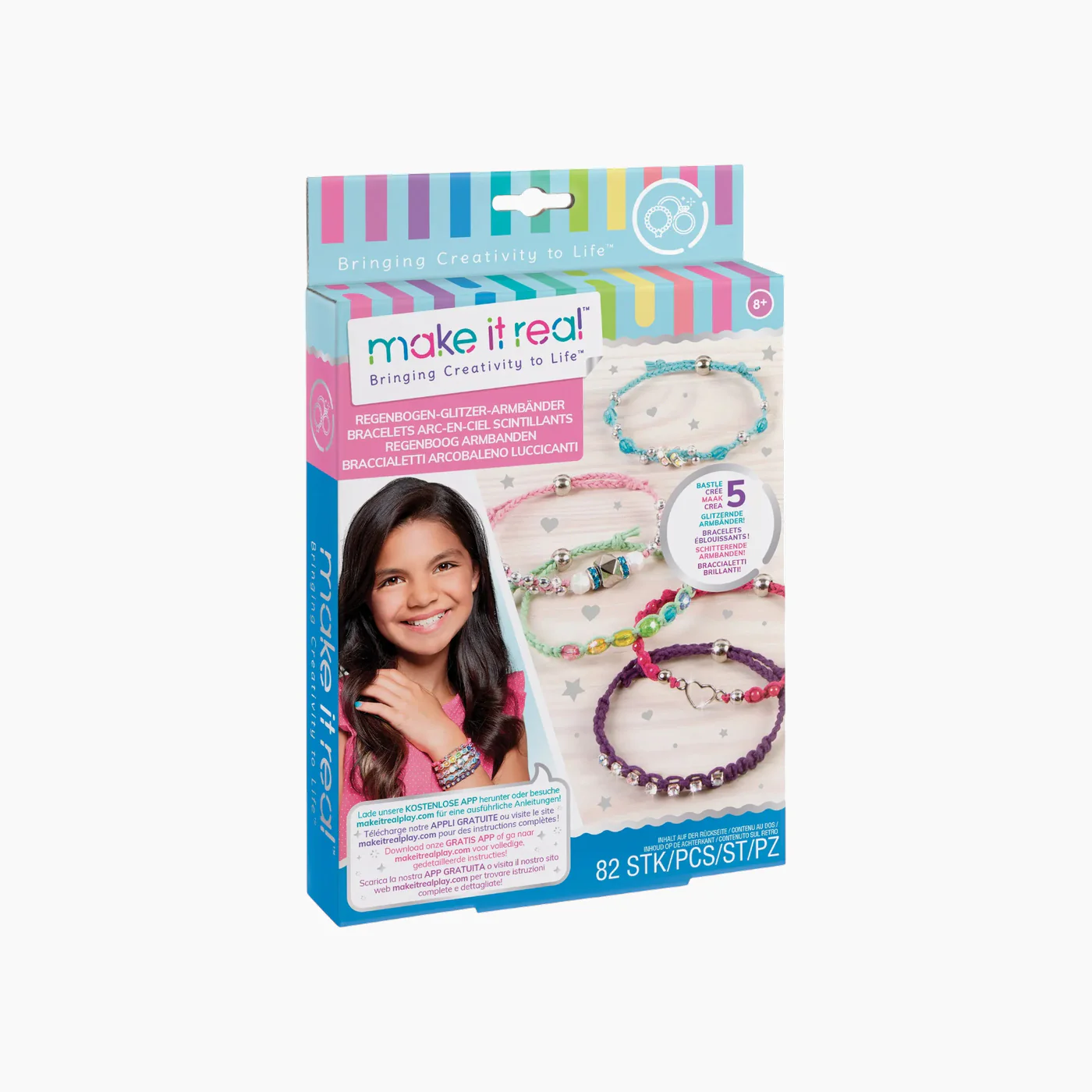 MAKE IT REAL Rainbow Bling Bracelets- 81 Pcs - Image 3