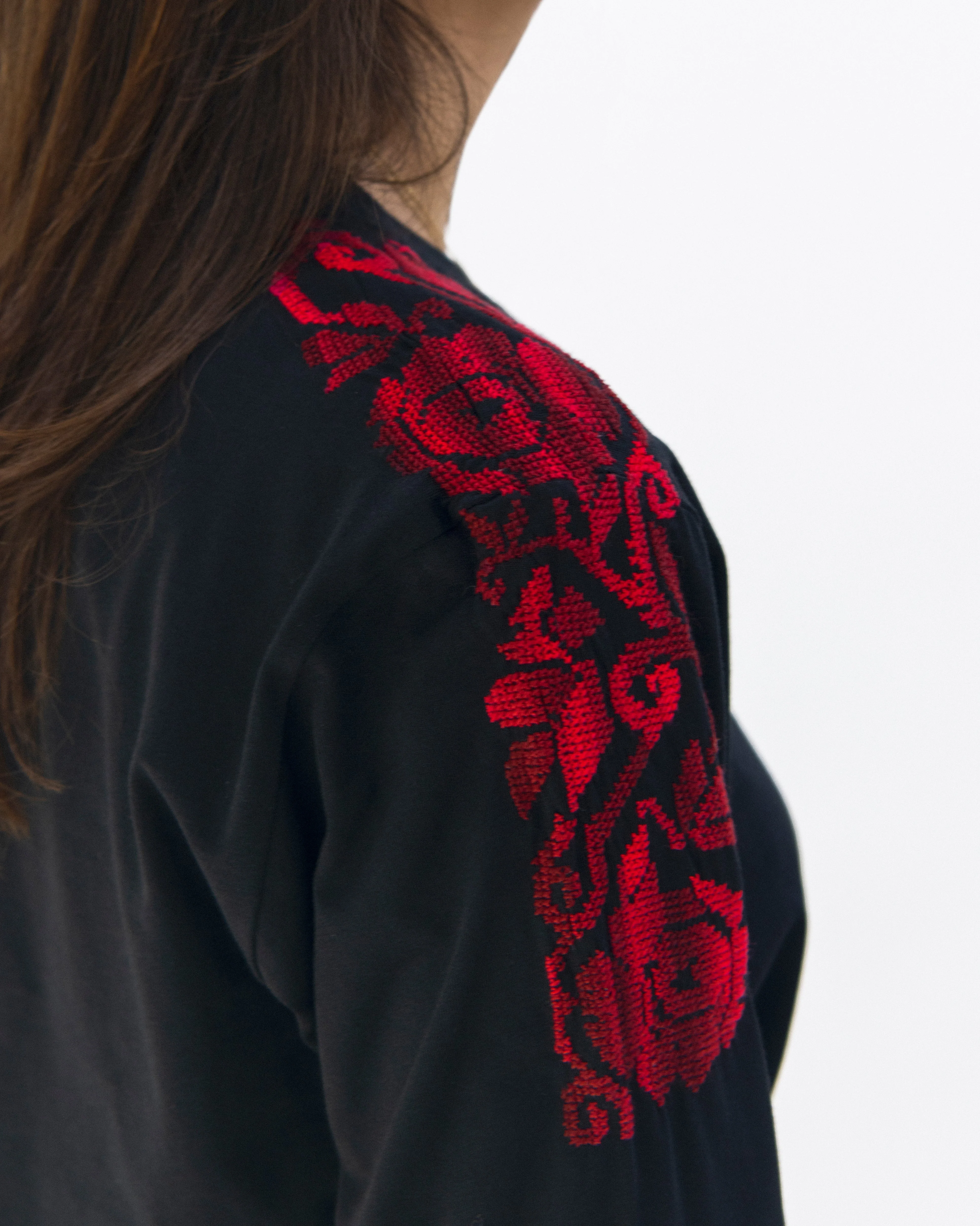 Ramz Embroidery Jouri Shoulders Hebron Embroidered Top - Image 3