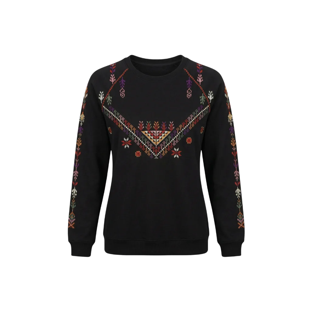Ramz Embroidery Teeth Necklace Hebron Embroidered Sweater