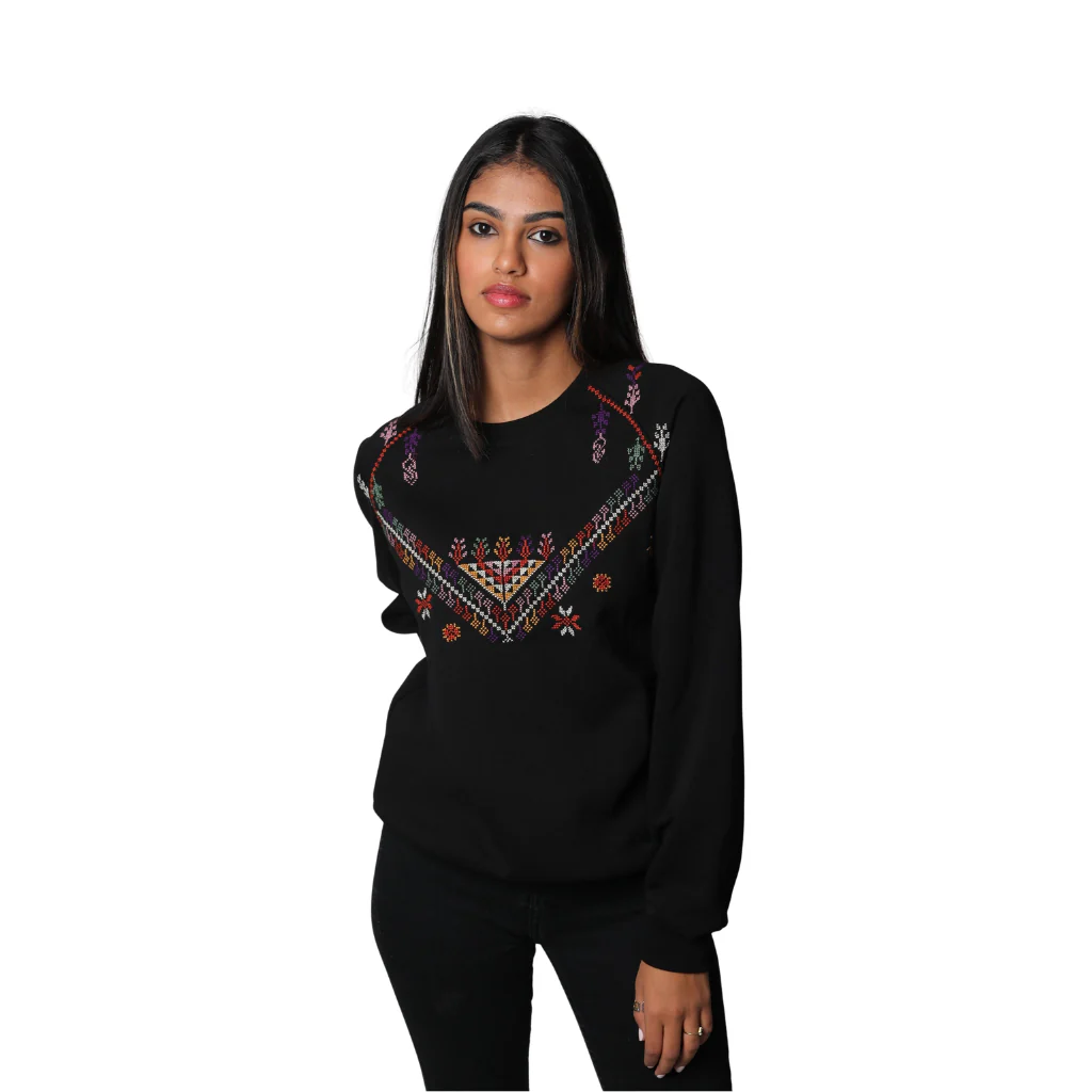Ramz Embroidery Teeth Necklace Hebron Embroidered Sweater - Image 2