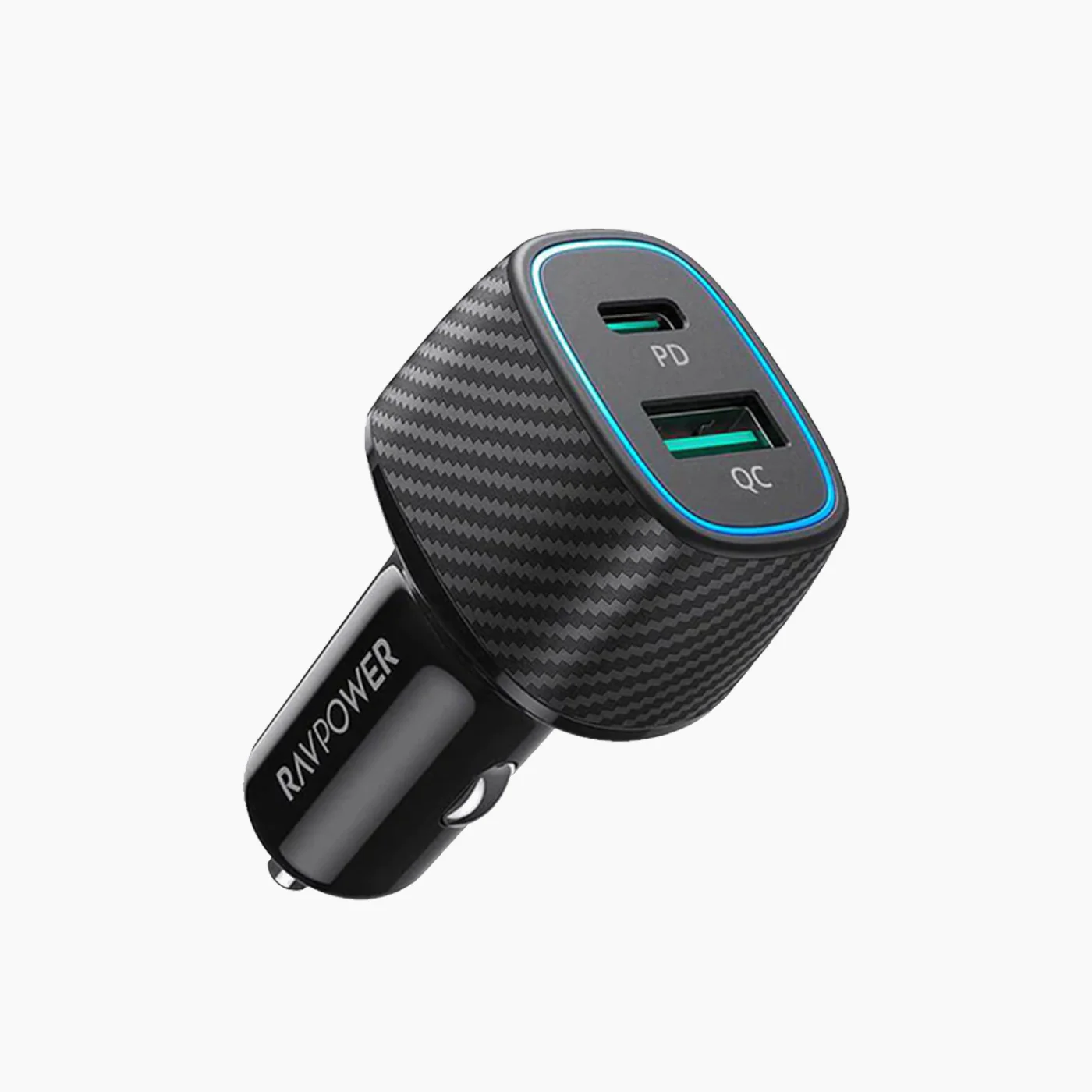 RAVPOWER Car Charger 60W Dual Port QC24W & PD36W