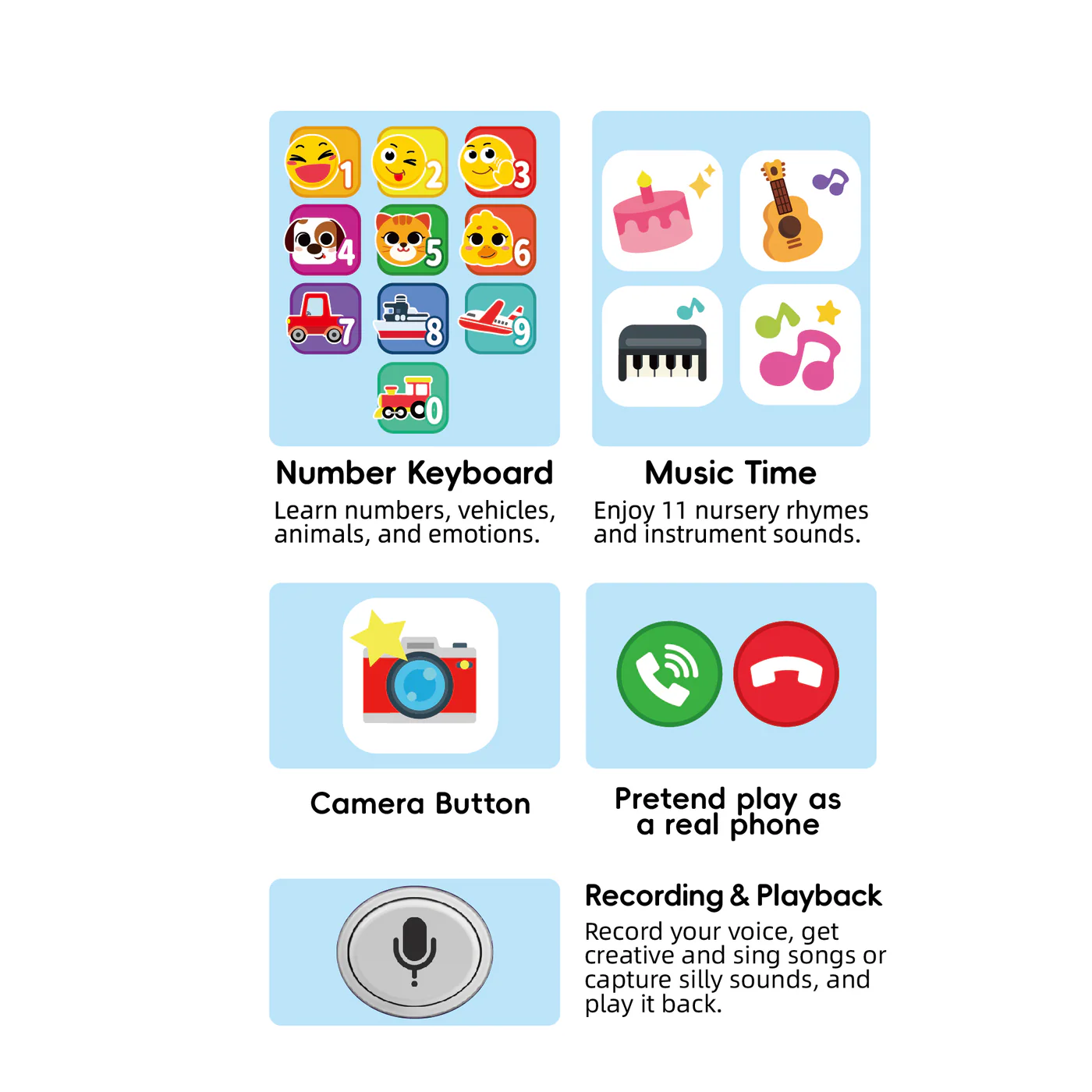 Hola Record & Learn Baby Toy Phone - Image 3