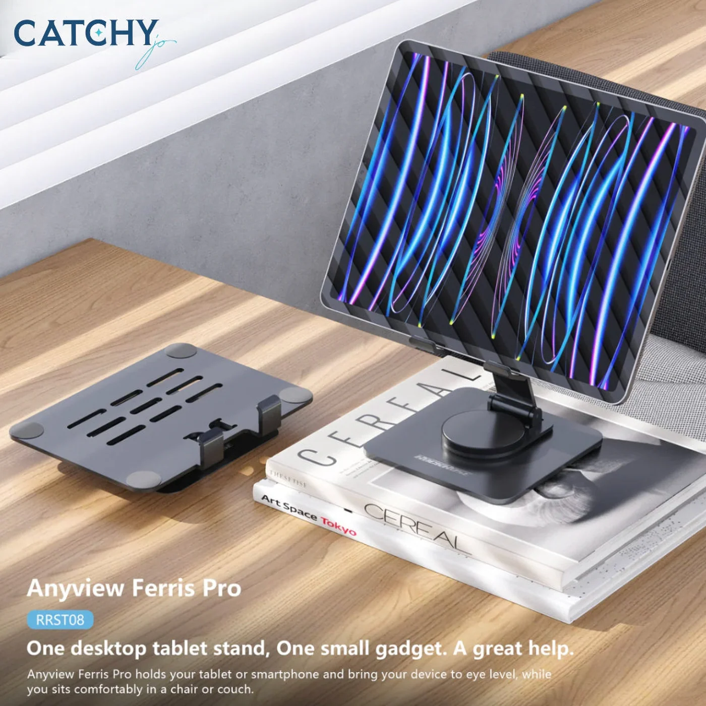 RTAKO ROCKROSE Anyview Ferris Pro 360°Rotatable & Foldable Desktop Tablet Stand - Image 3