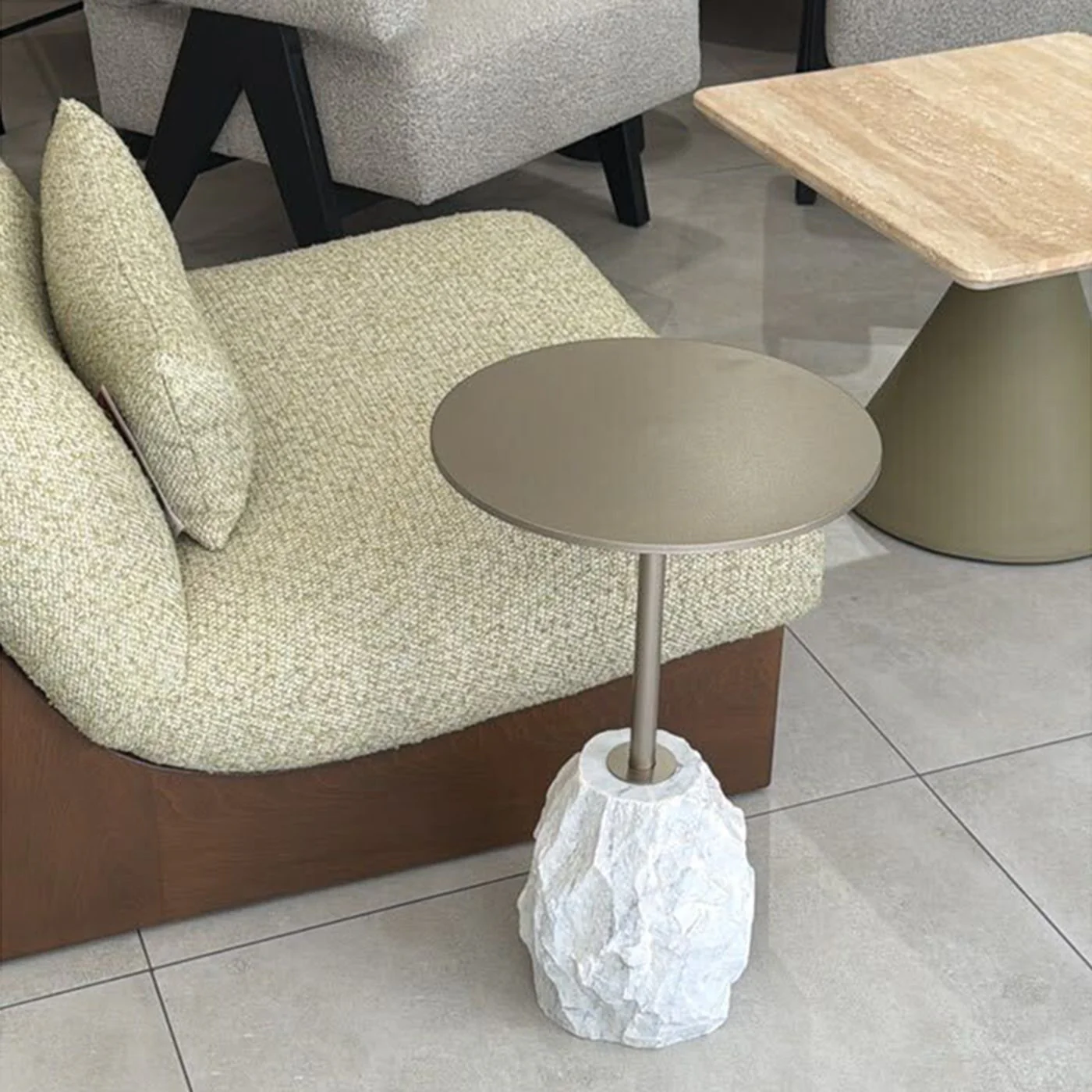 Rocky Carrara Side Table - Image 2