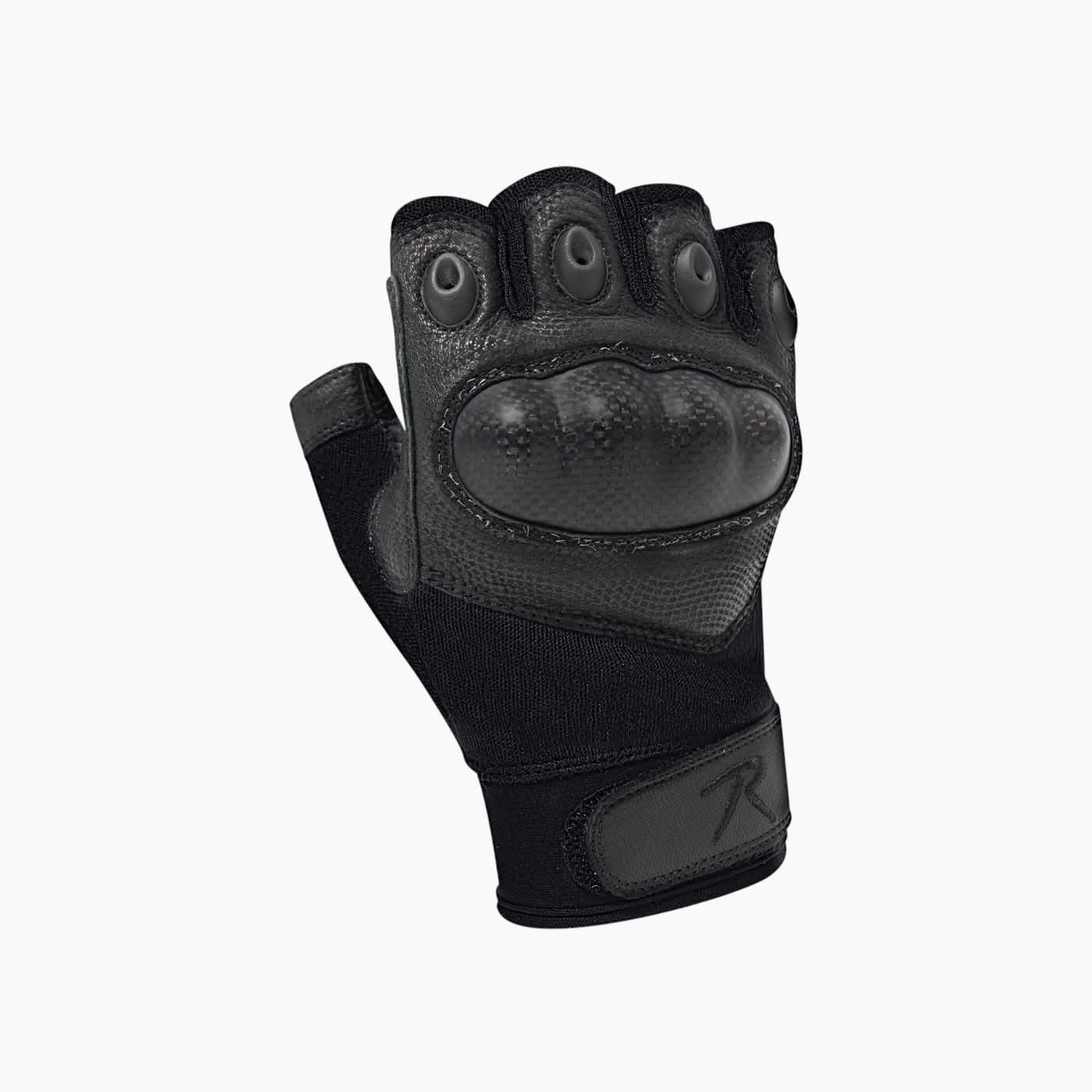 Rothco Fingerless Cut And Fire Resistant Carbon Hard Knuckle Gloves - Image 2