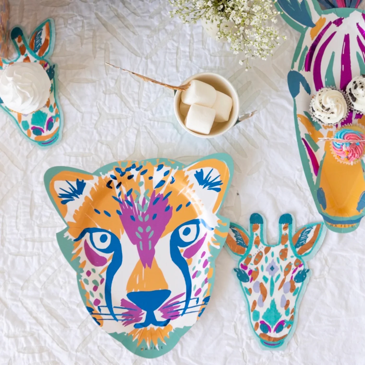 Ma Fete Safari Cheetah Plates - Set of 8 - Image 2