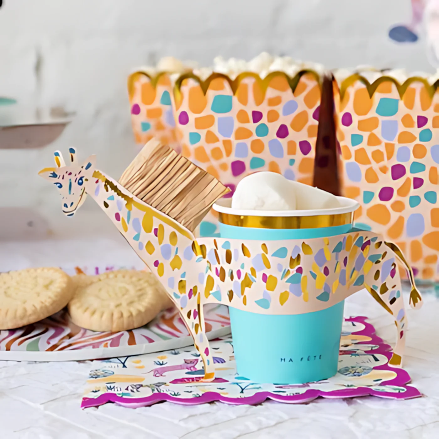 Ma Fete Safari Cups & Sleeves - Set of 8 - Image 3