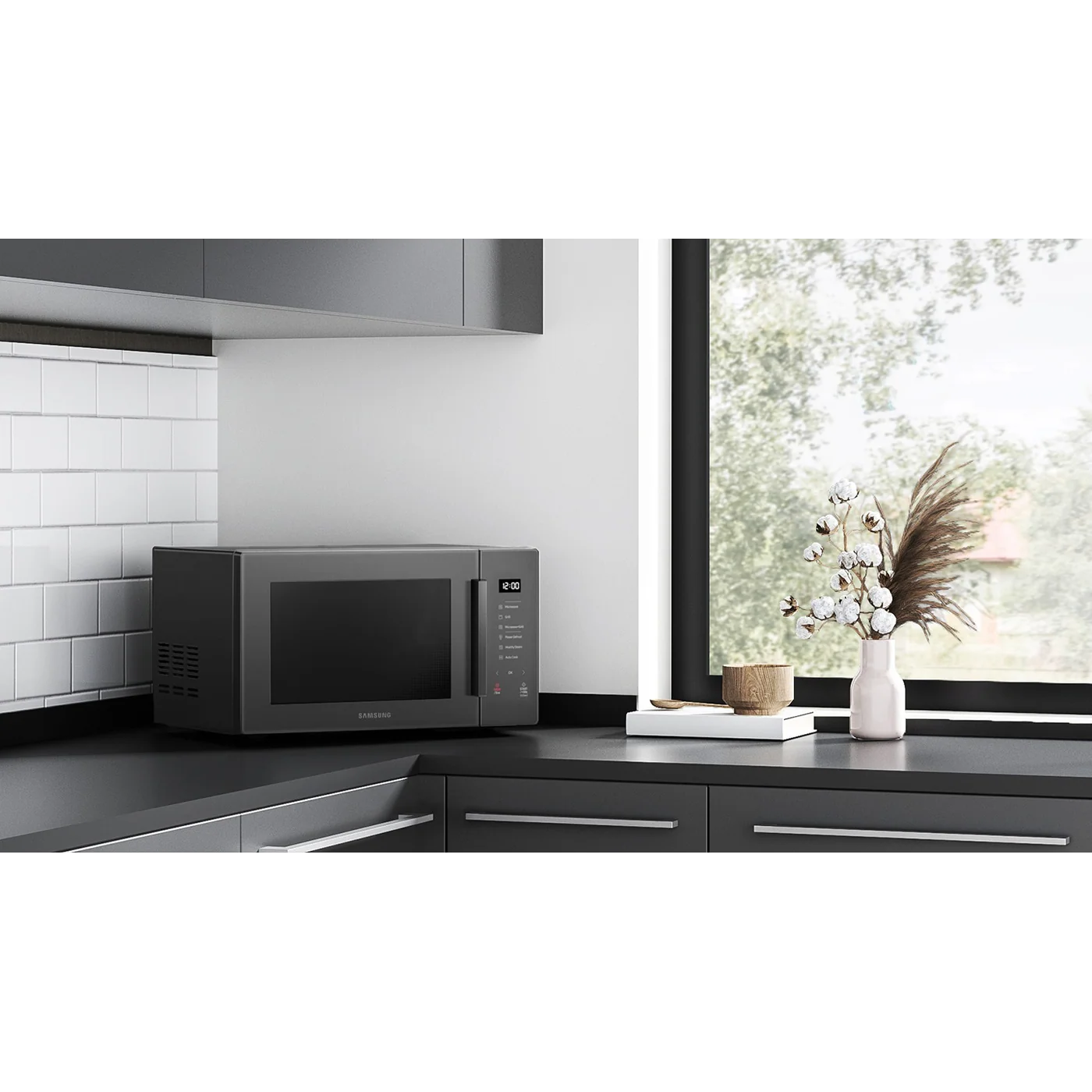 Samsung Bespoke Grill Microwave Oven with Home Dessert Option, 30L, Black - Image 8