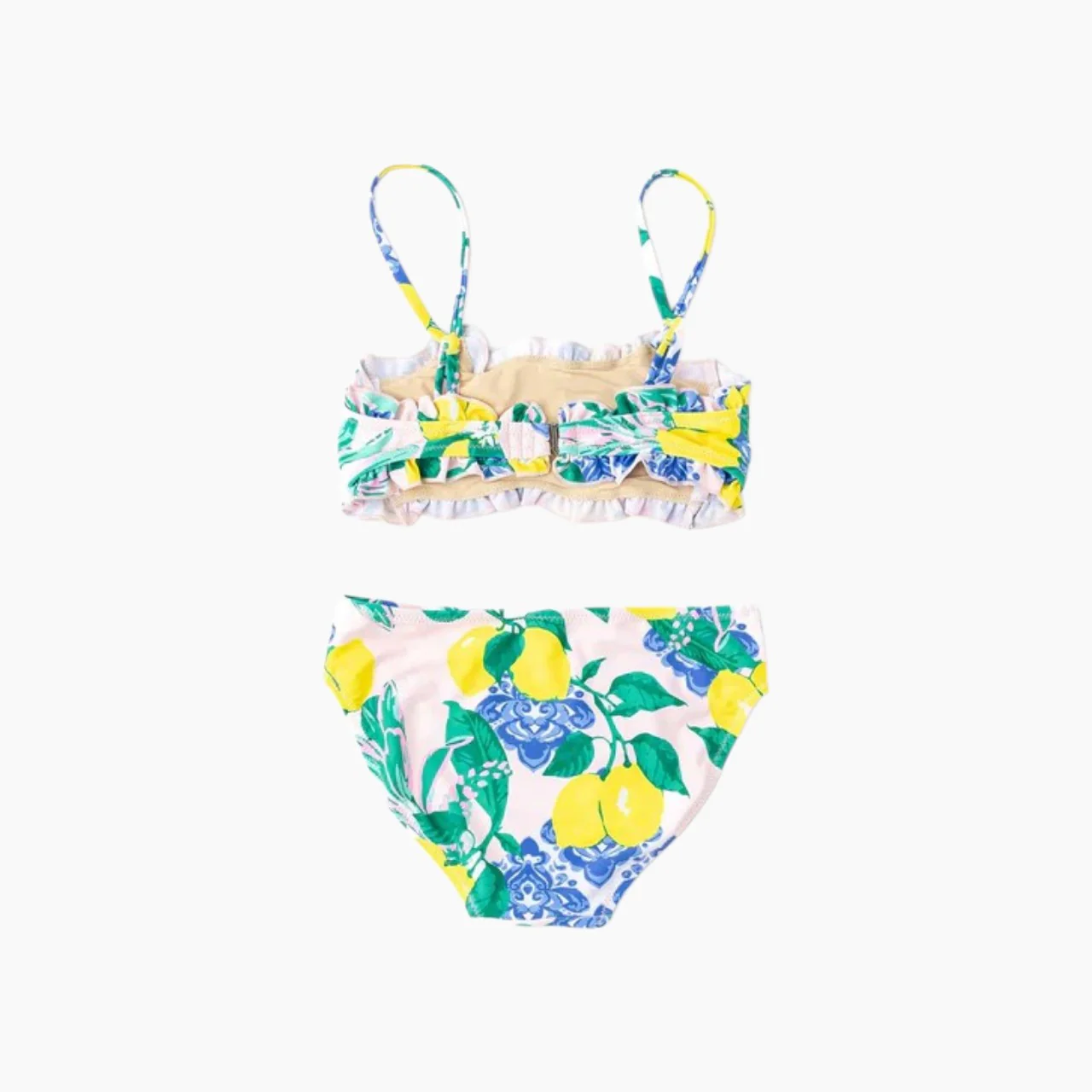 Shade Critters Santorini Citrus Girls Smocked Two Piece Swim Set - Image 2