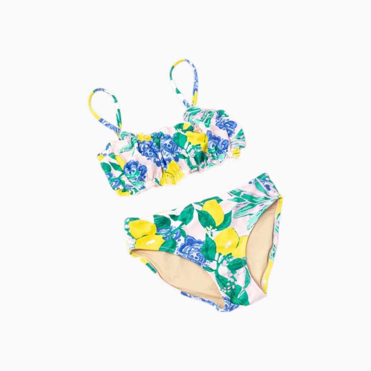 Shade Critters Santorini Citrus Girls Smocked Two Piece Swim Set - Image 3