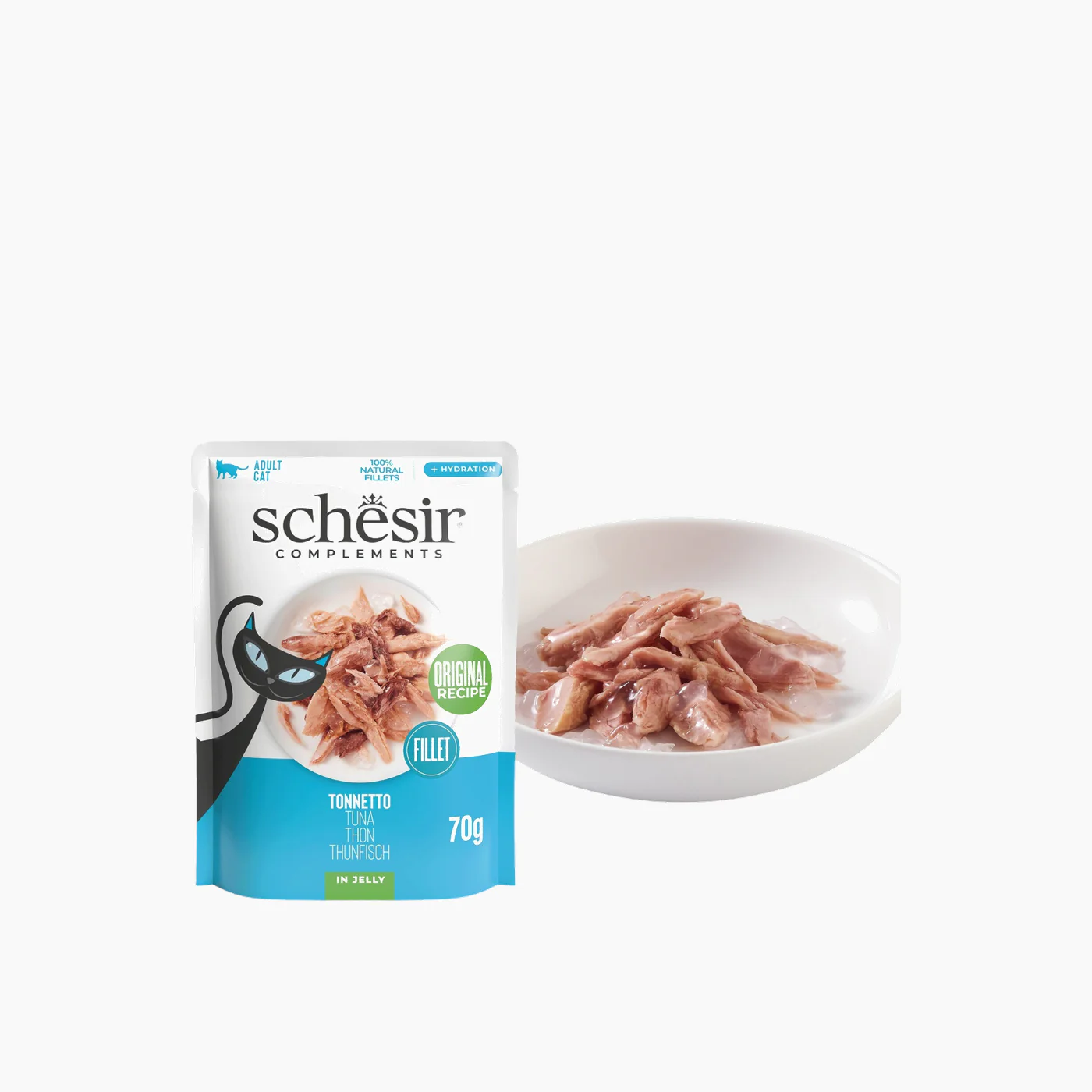 Schesir Complements Wet Cat in Jelly Pouch 12x70 gm - Image 4