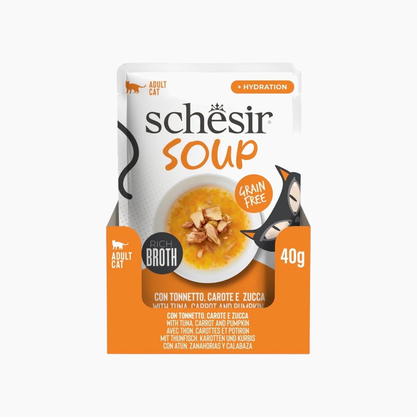 Schesir Soup Wet Cat in Soup Pouch 12x40 gm - Image 3