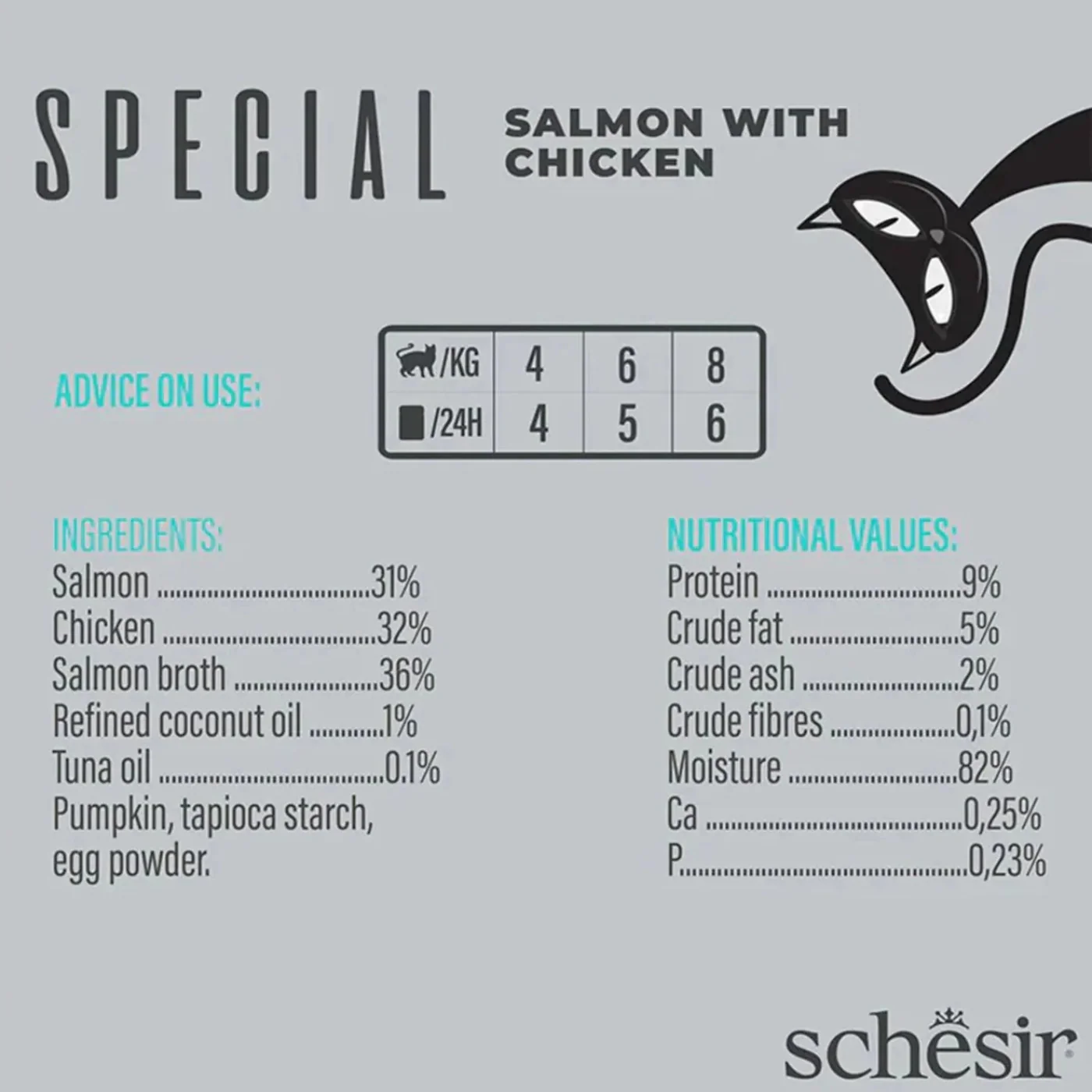 Schesir Special Cat Pouch Skin&Coat Mousse Salmon - Image 3