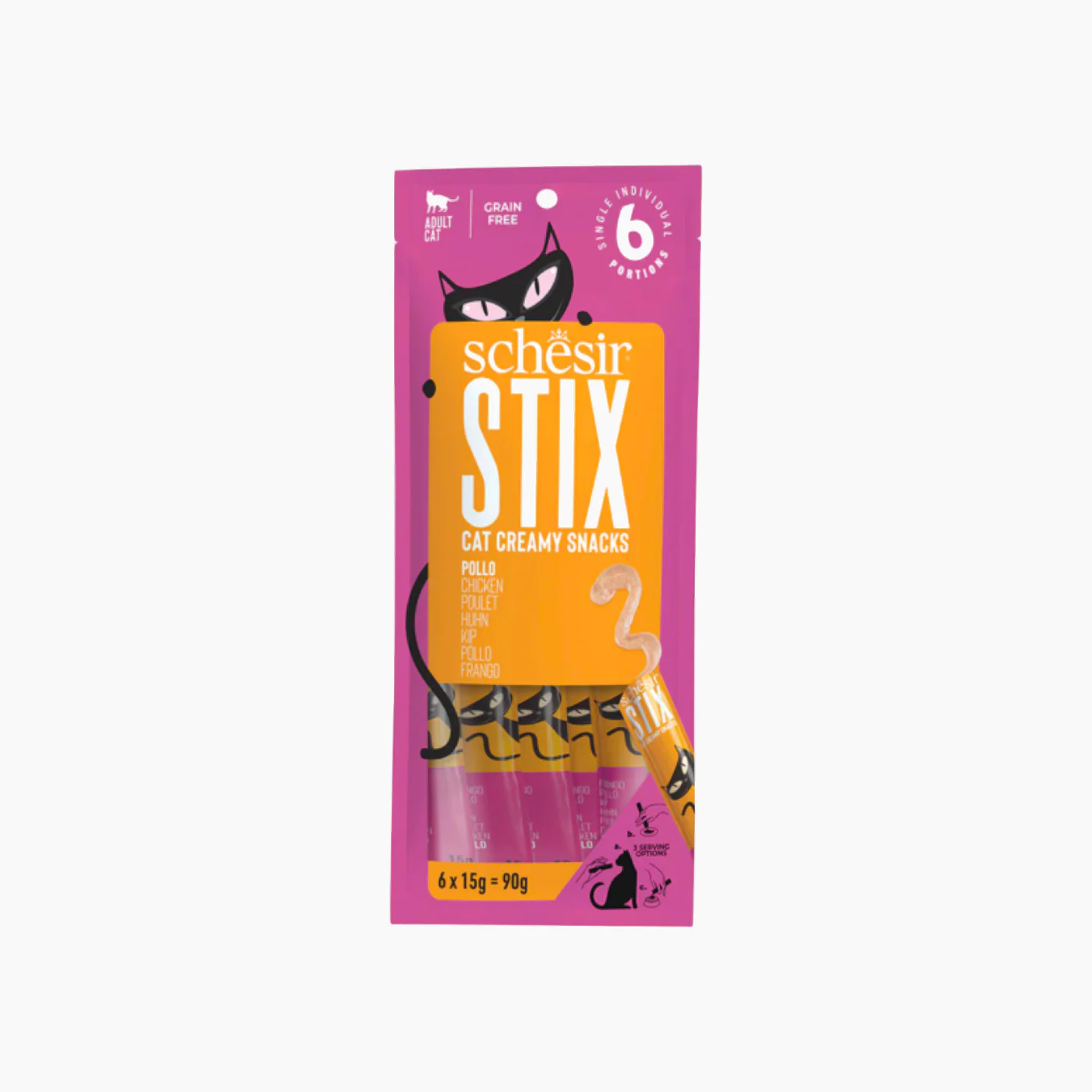 Schesir Stix Cat Pouch Treats 12x6x15 gm
