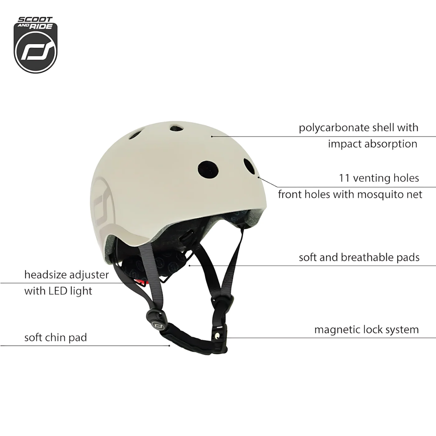 Scoot & Ride Kid Helmet Sm Ash - Image 3