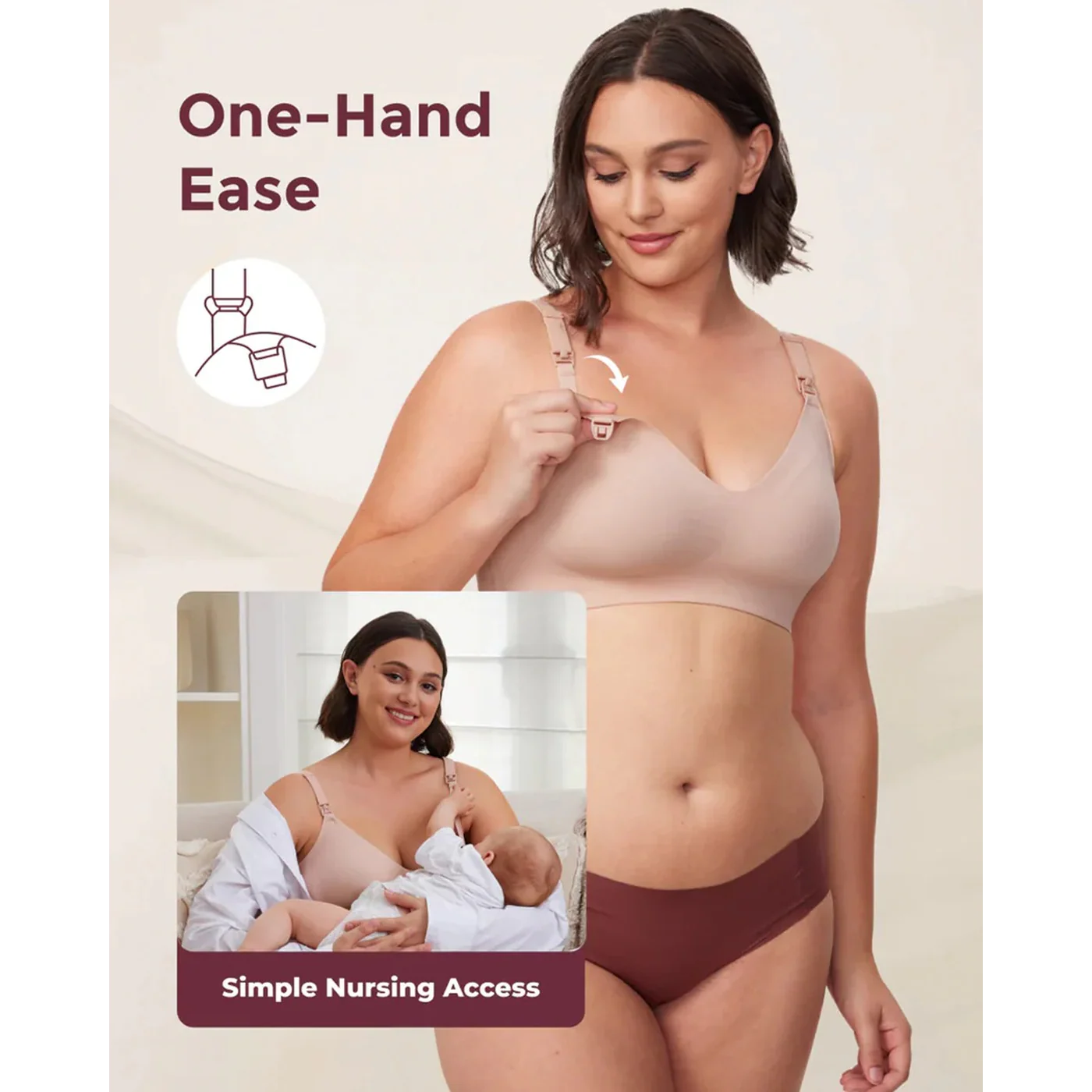 MOMCOZY Seamless Nursing Bra - Image 3