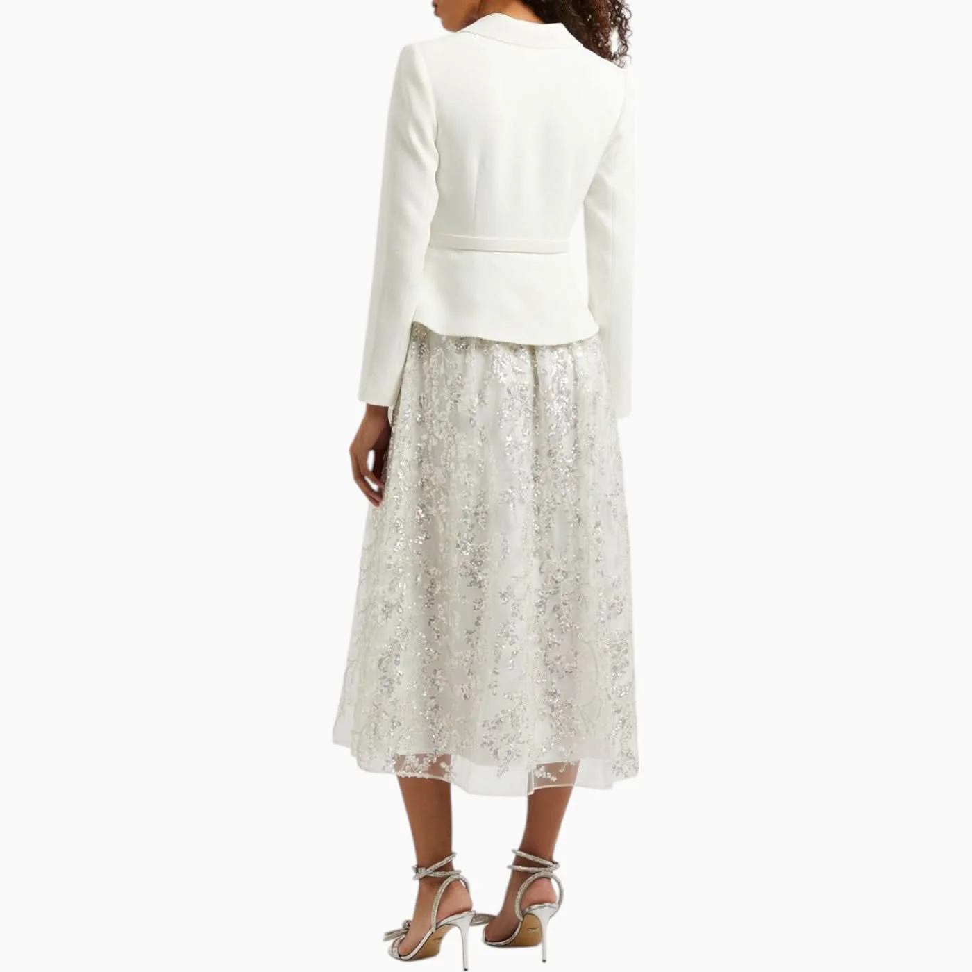 Self-Portrait Sequin-Embellished Belted Midi Dress - Image 3