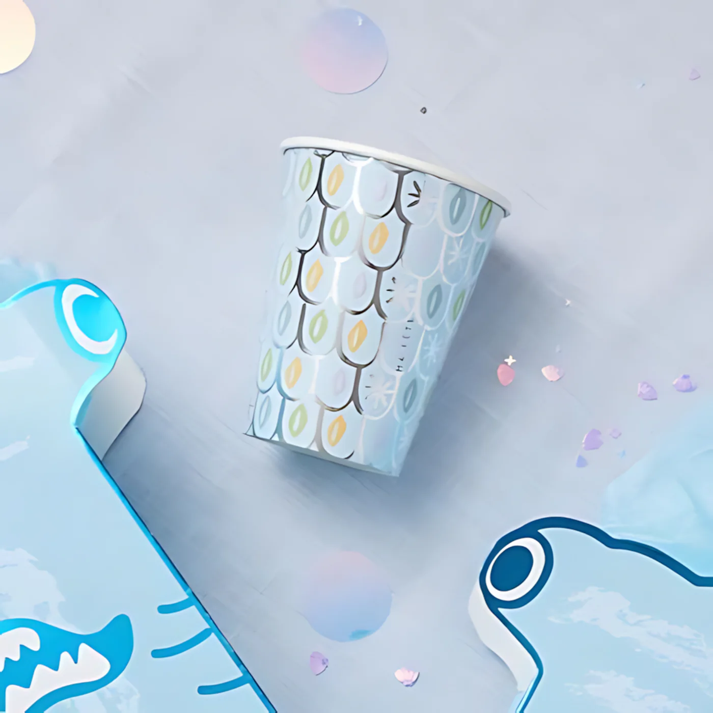 Ma Fete Sharks Paper Cups - Set of 8 - Image 2