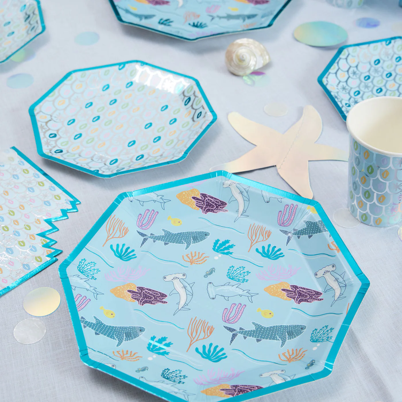 Ma Fete Sharks Dessert Plates - Set of 8 - Image 8