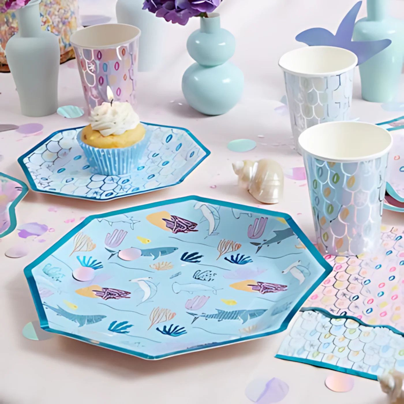 Ma Fete Sharks Dinner Plates - Set of 8 - Image 2