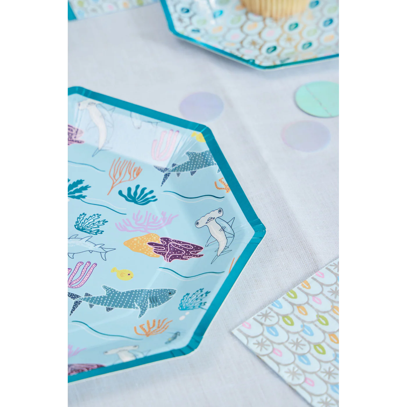 Ma Fete Sharks Dinner Plates - Set of 8 - Image 7