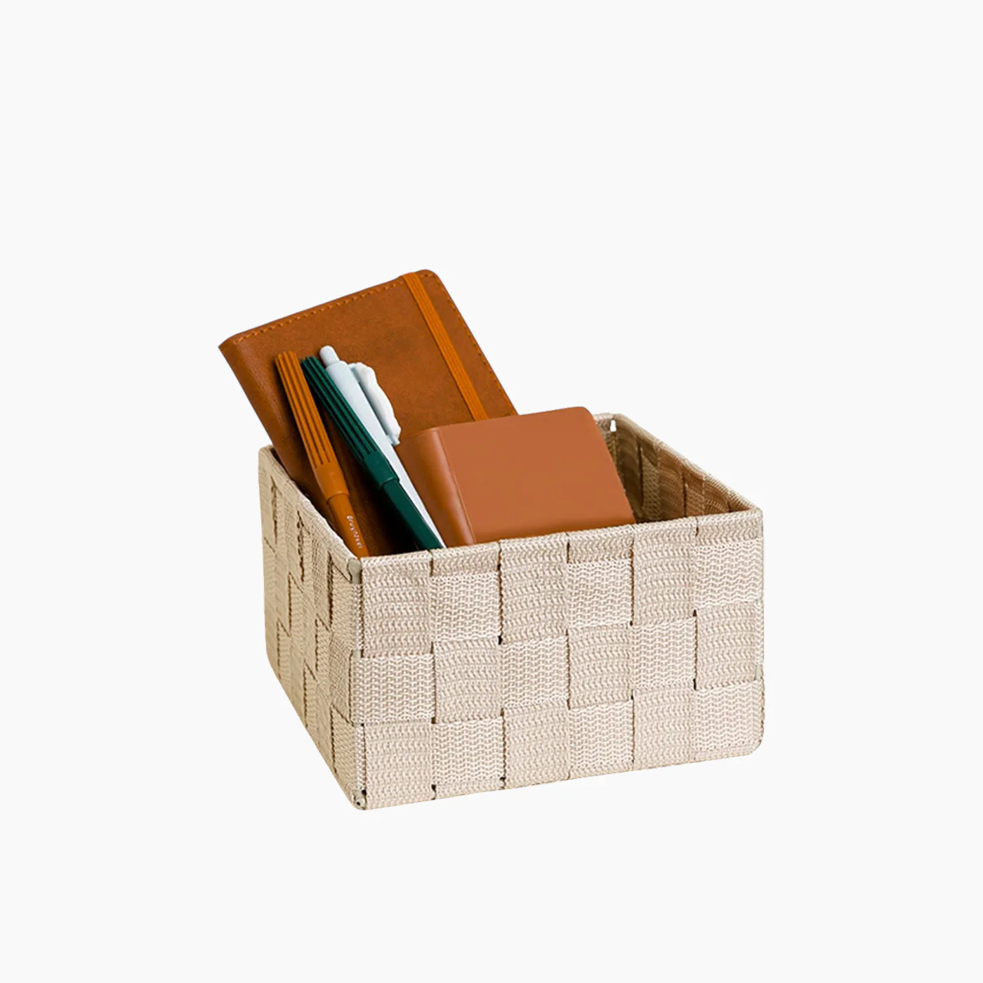 EH Living Shine Polypropylene Basket Beige - Image 2