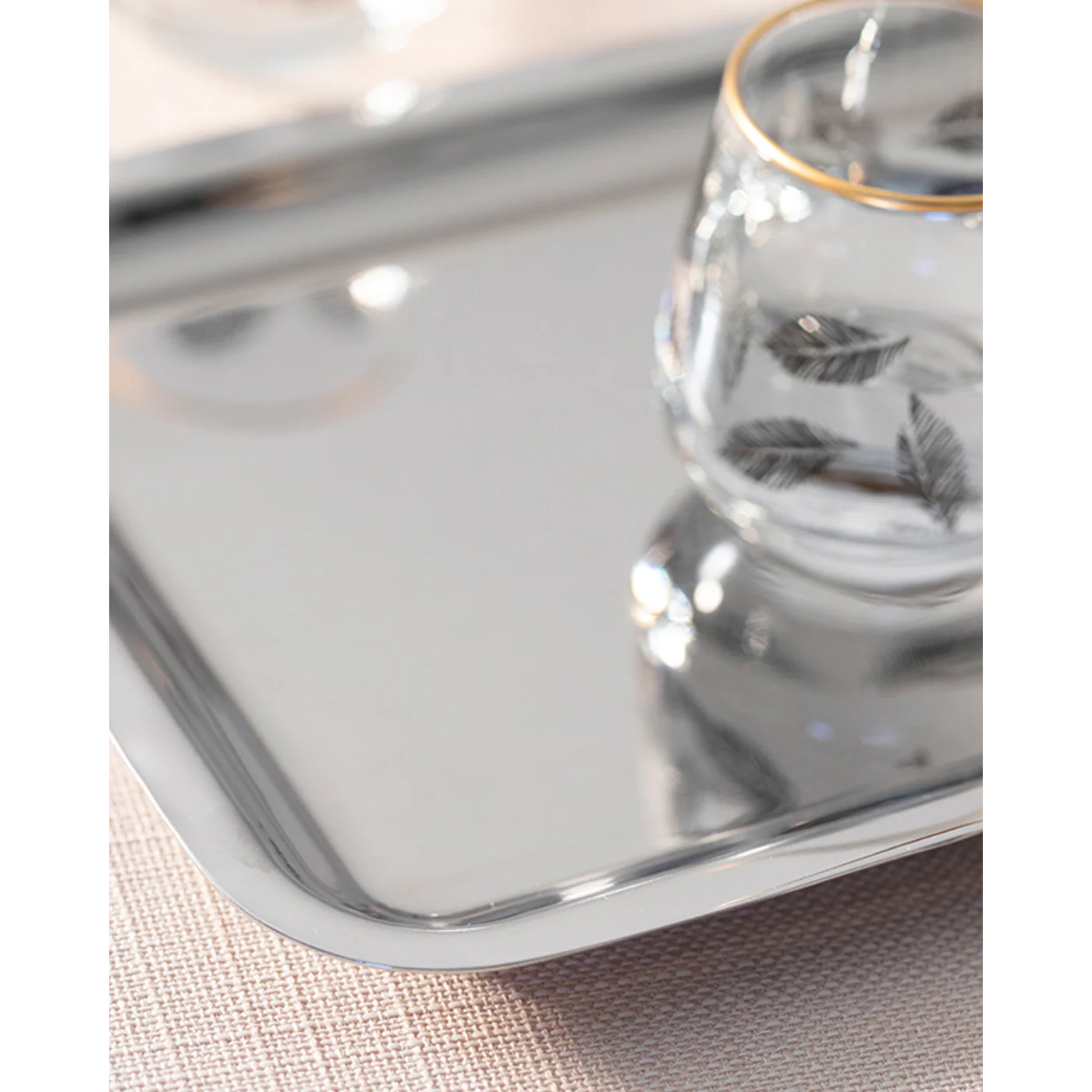 EH Living Shiny Metal Tray - Image 6