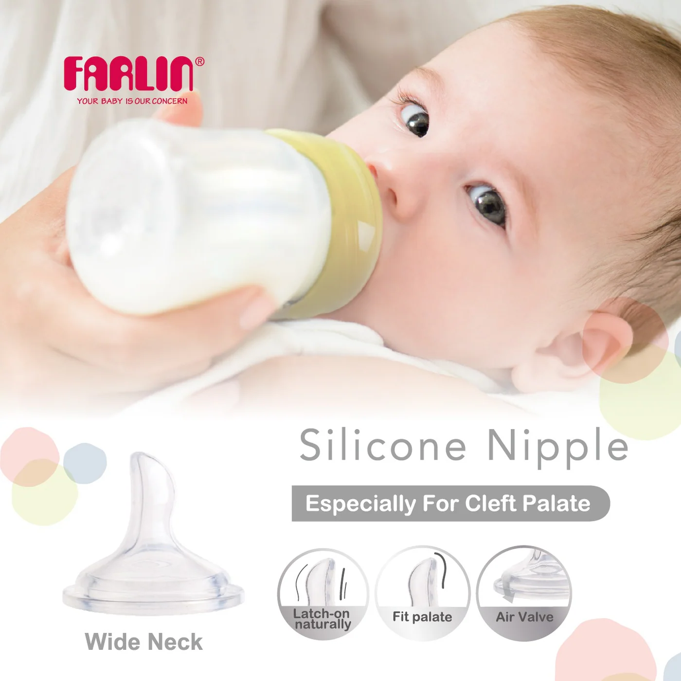 Farlin Silicone Nipple Especially For Cleft Palate - Image 5