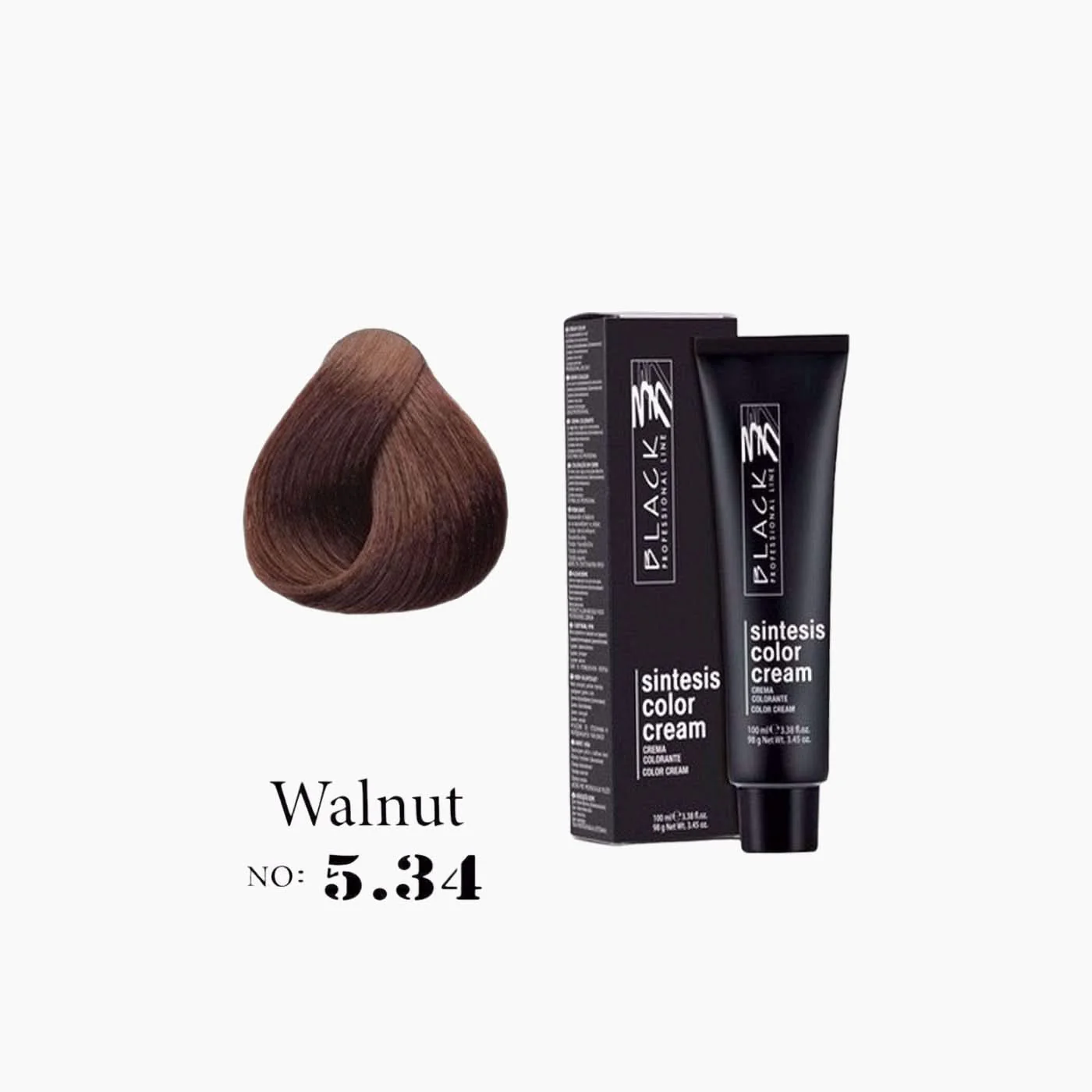 Black Professional Sintesis Color Cream Hair Dye - Image 4