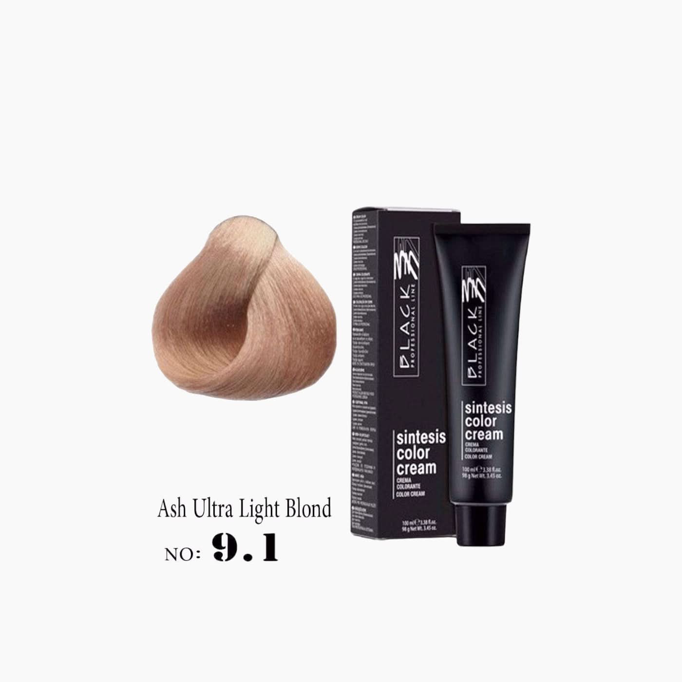 Black Professional Sintesis Color Cream Hair Dye - Image 5