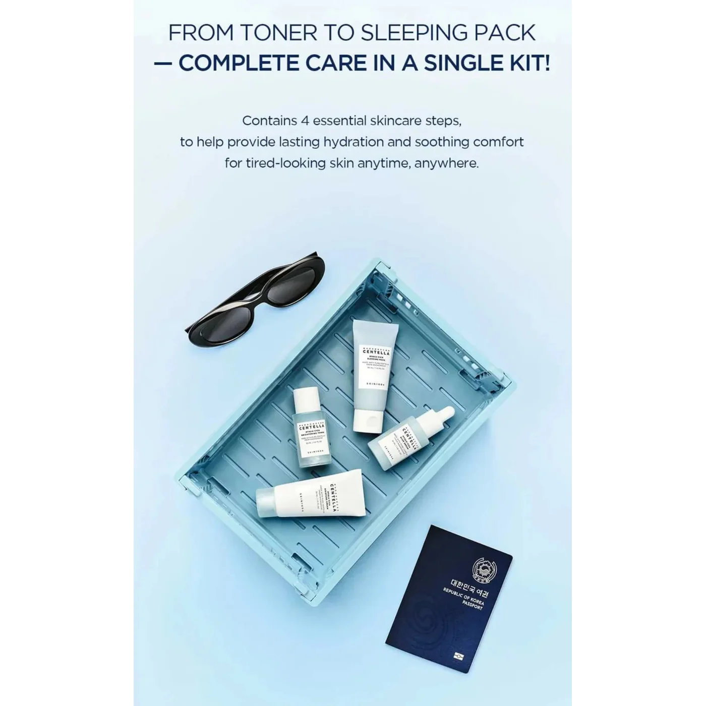 SKIN1004 Madagascar Centella Hyalu-Cica Skincare Travel Kit - Image 3