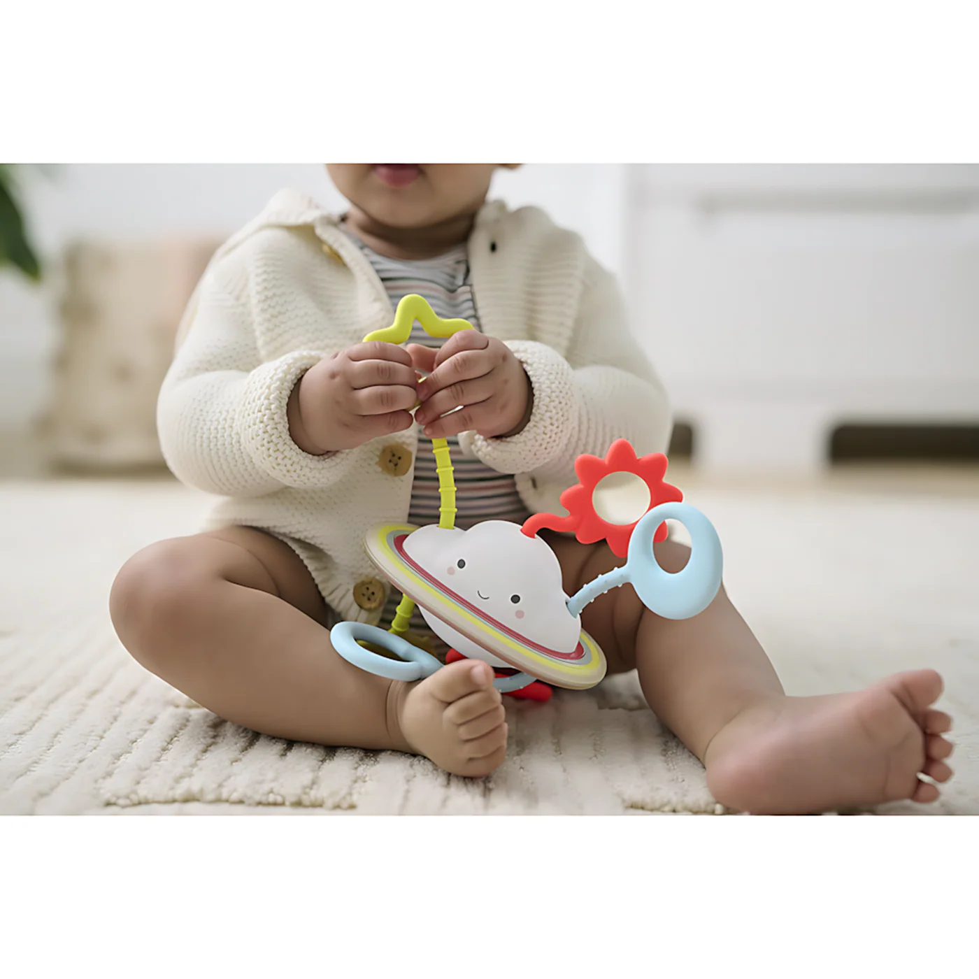 Skip Hop Baby Silver Lining Cloud Pull & Play Baby Sensory Toy - Image 3