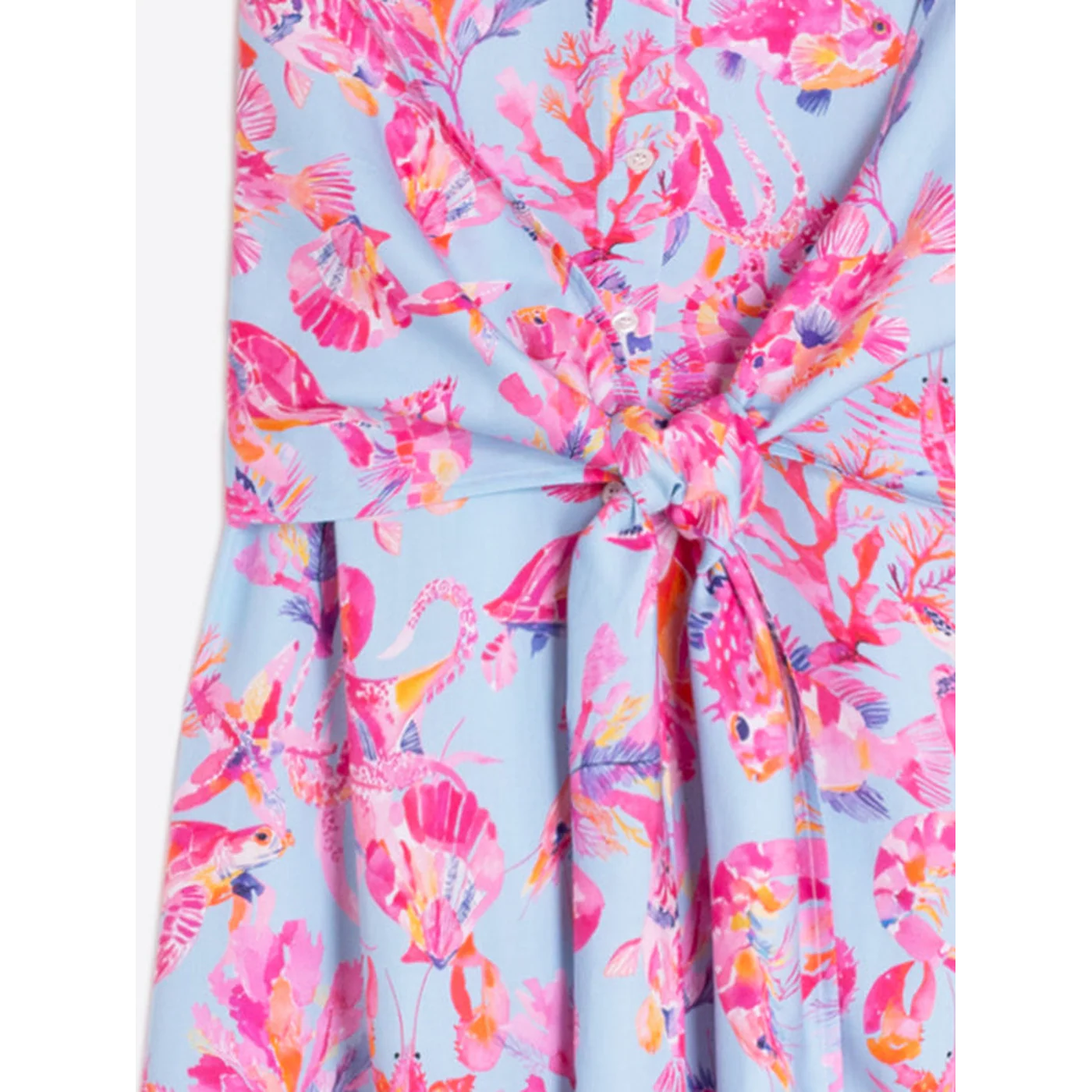 Vilagallo Sleeveless tie dress under the sea print - Image 4