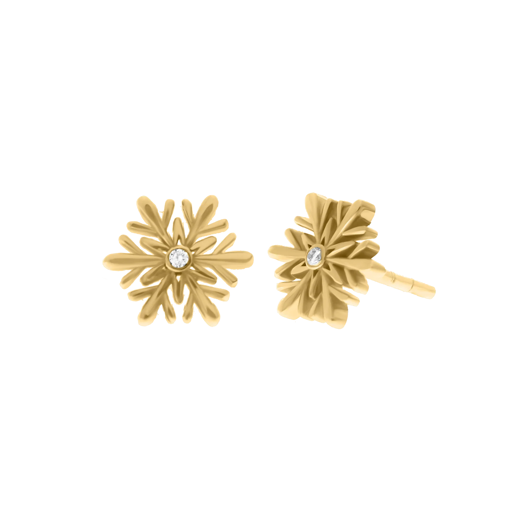 Snowflake Diamond Earrings - Image 2