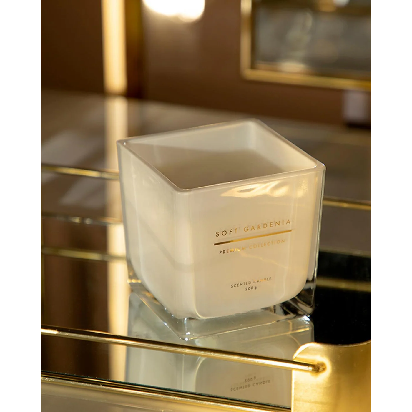 EH Living Soft Gardenia Scented Candle 200 g Gold - Image 3