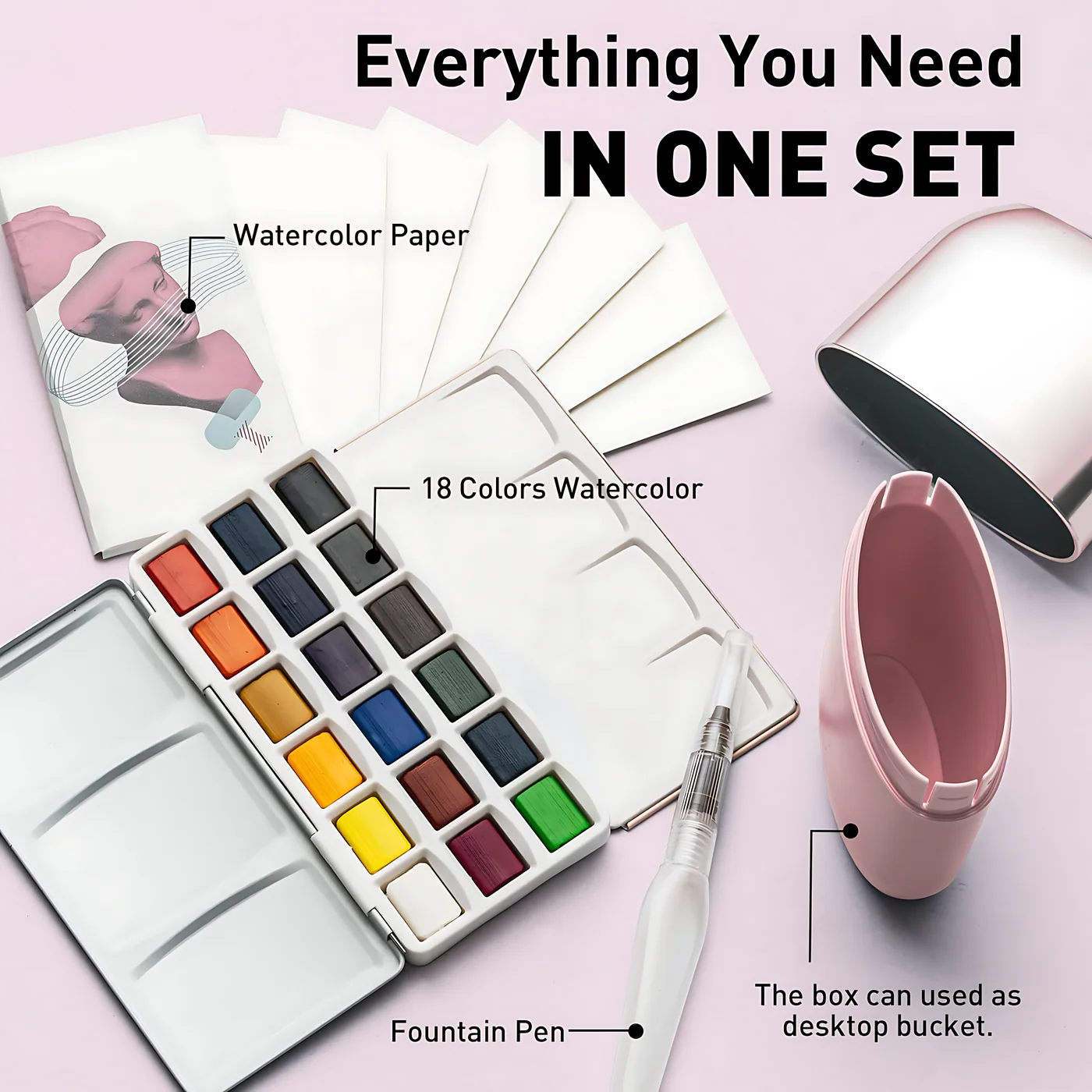 Miya Solid Watercolor Paint Set - Image 9