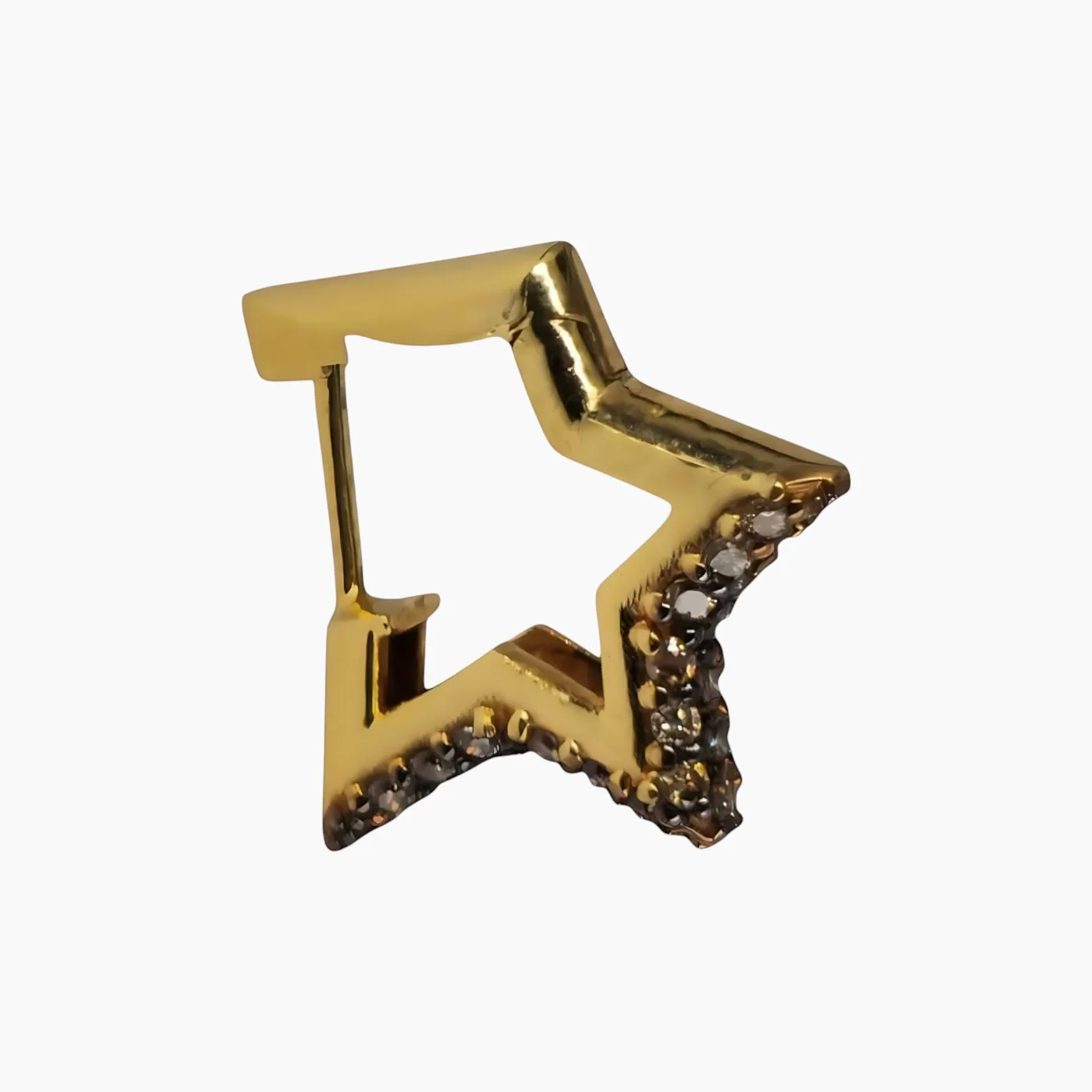Star-Shaped Yellow Gold Earrings