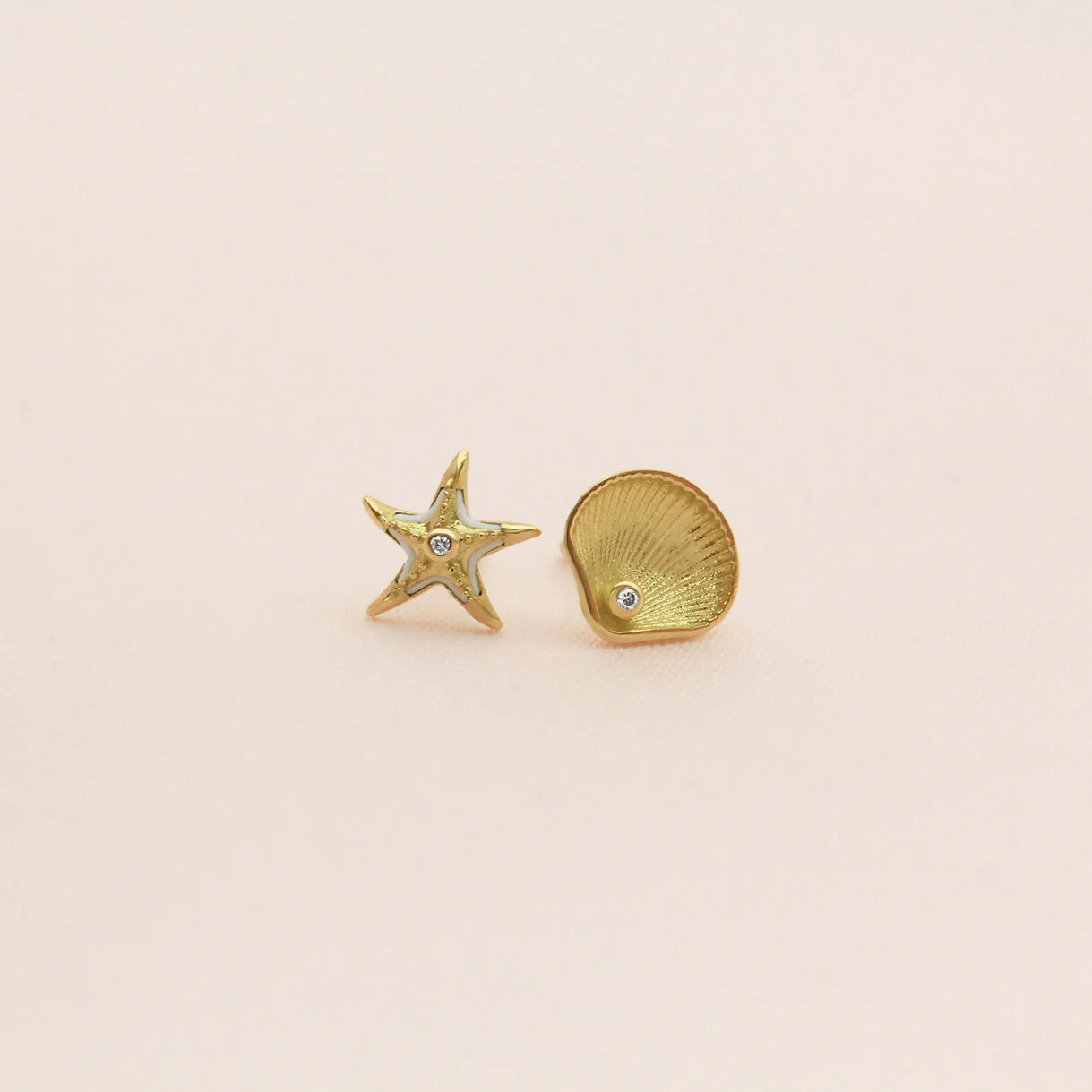 Baby Chic Fine Jewelry Starfish & Seashell Earrings - Image 2