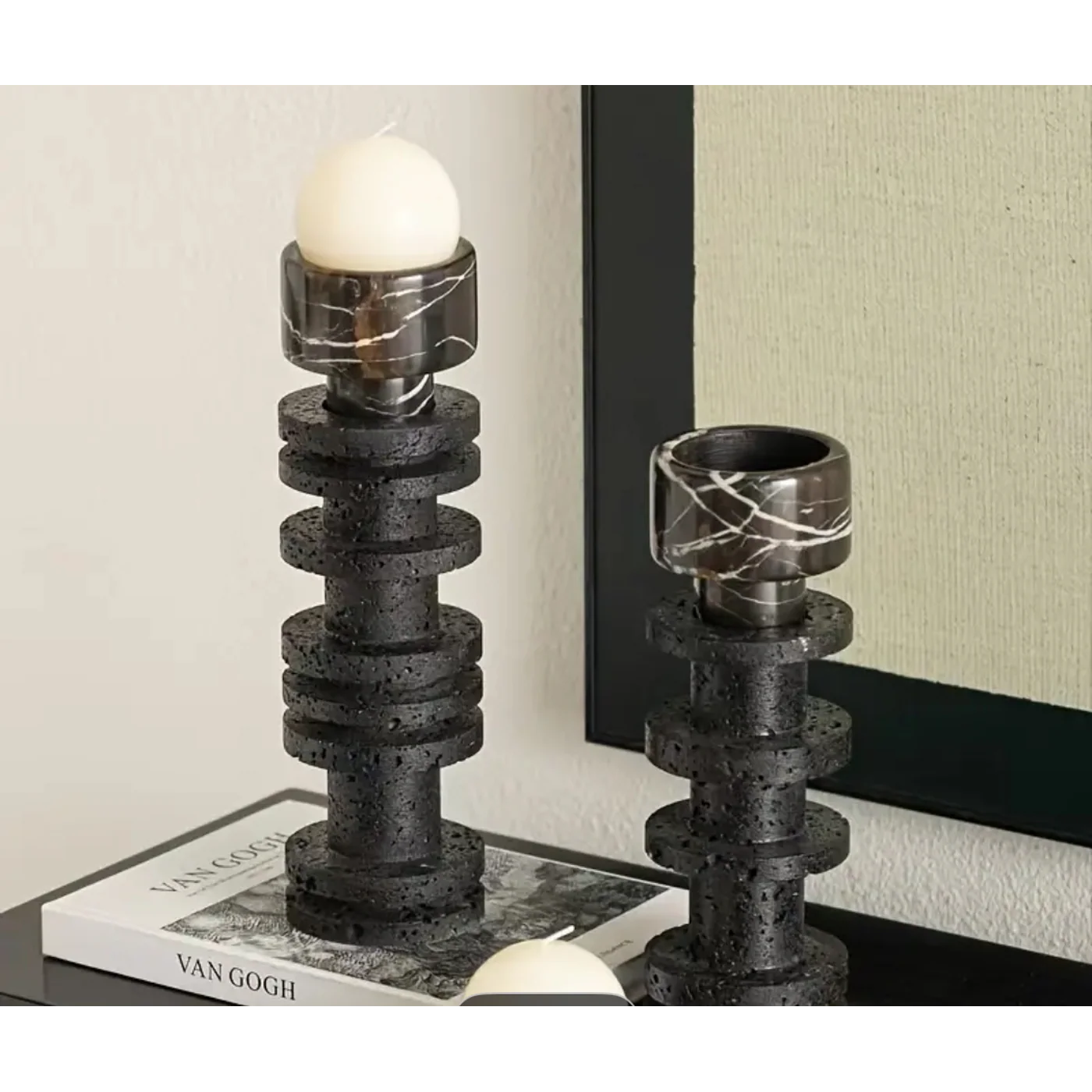 Stone Candleholder Set - Image 2