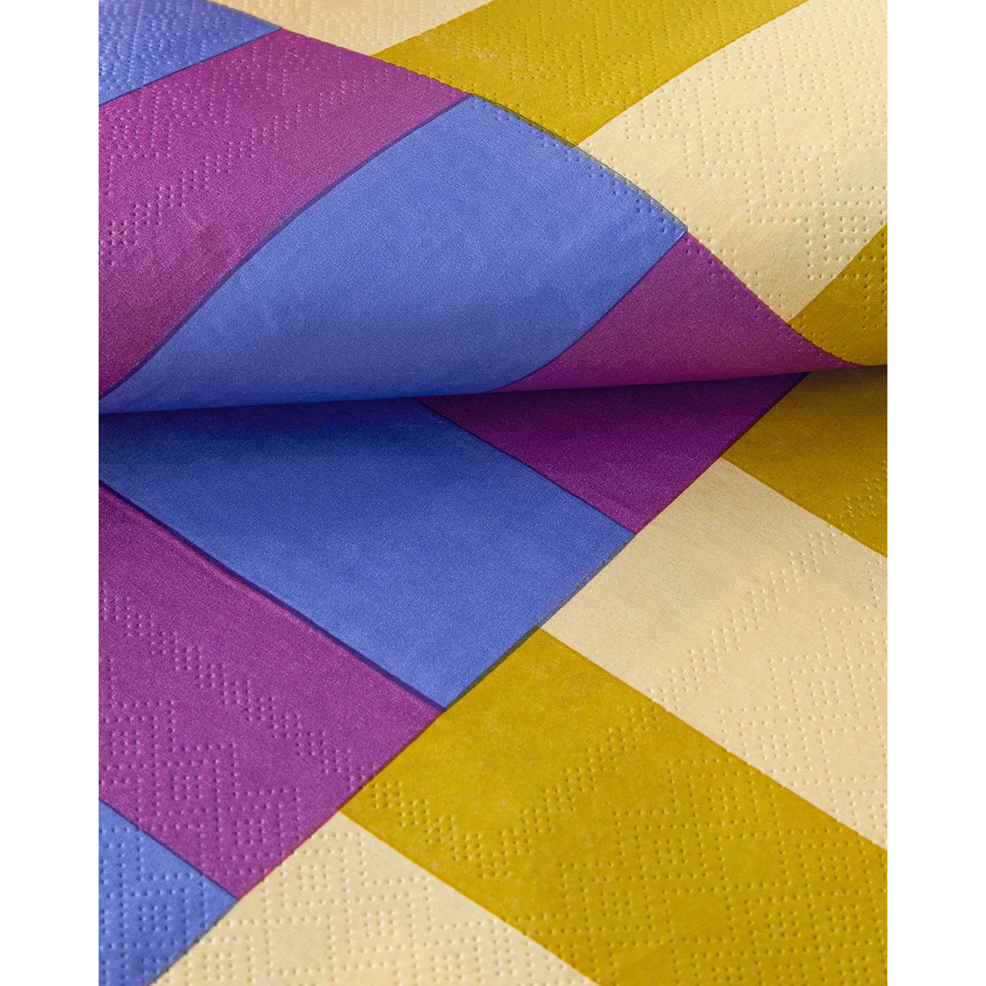 EH Living Summer Checkers Paper 20 pcs Napkin 33x33 cm Violet - Yellow - Image 2