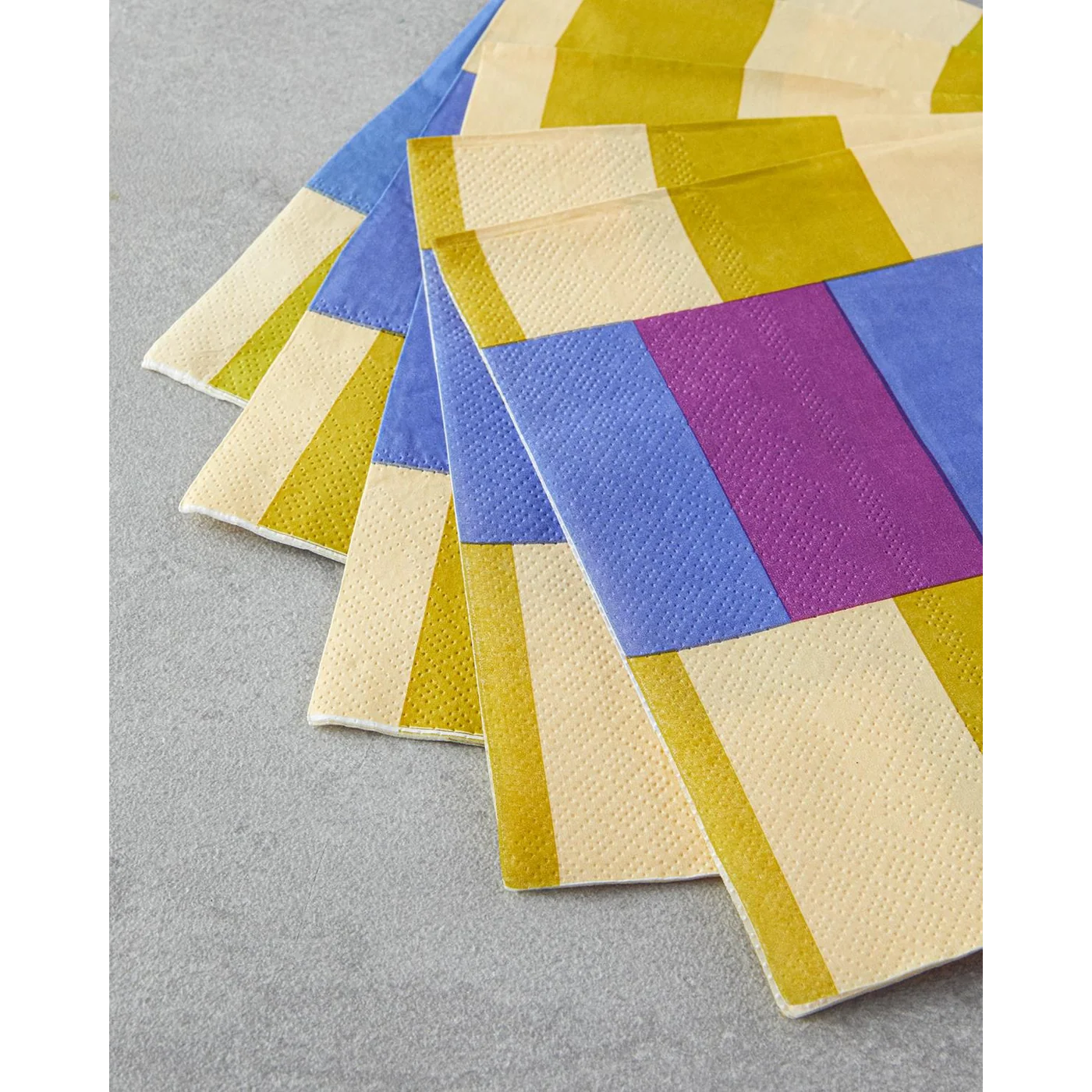 EH Living Summer Checkers Paper 20 pcs Napkin 33x33 cm Violet - Yellow - Image 3