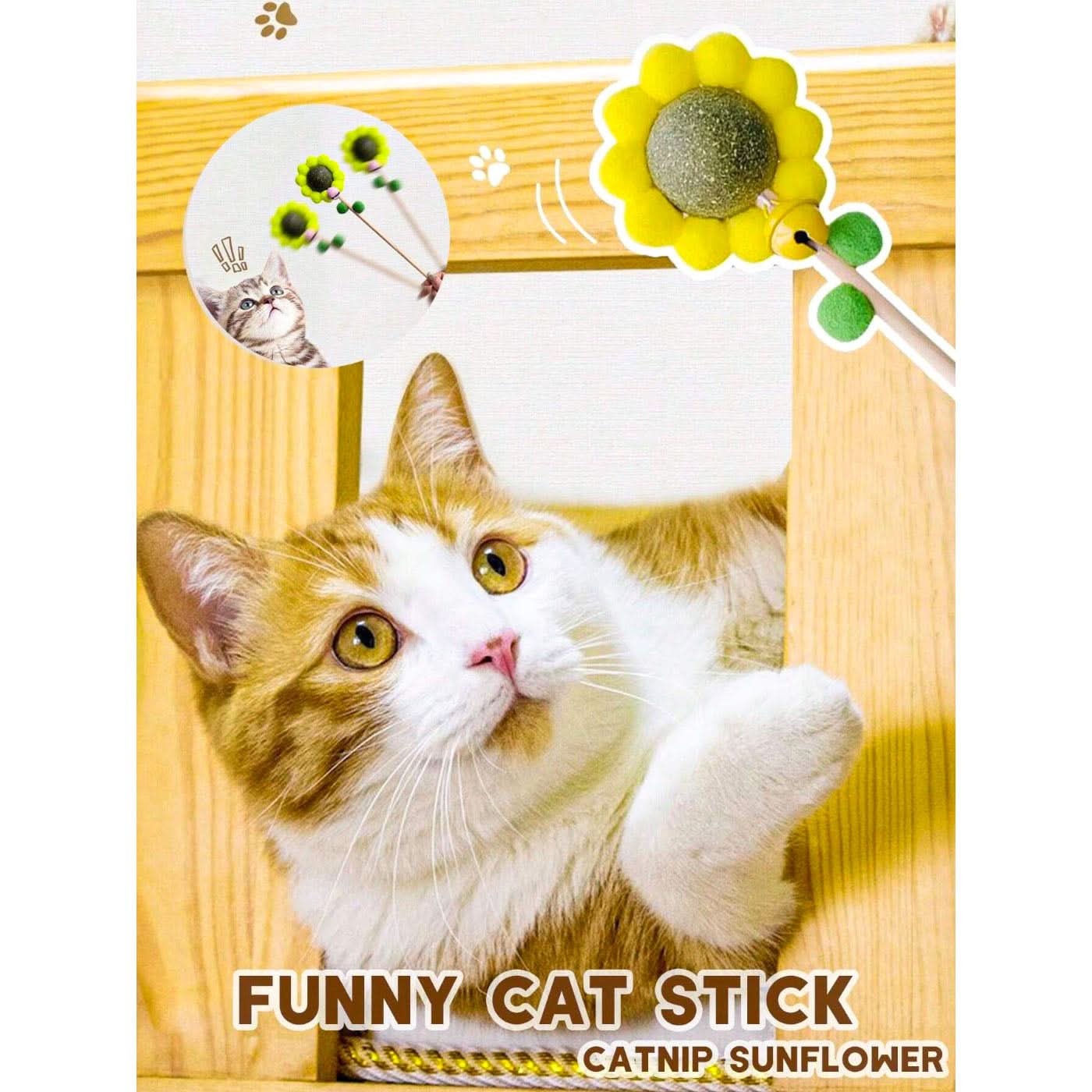 Pet Village Sunflower Cat Stick Toy - Image 3