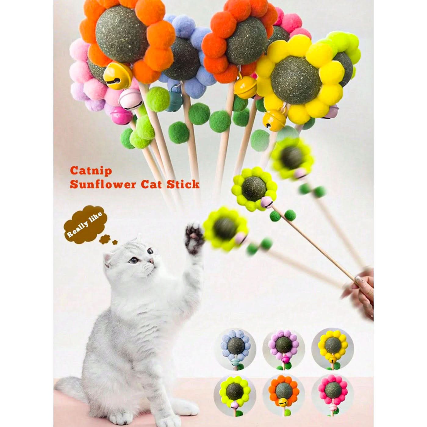 Pet Village Sunflower Cat Stick Toy - Image 4