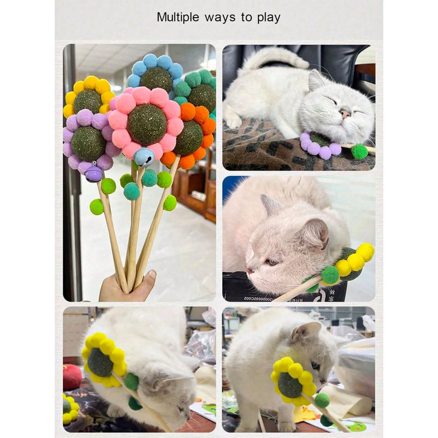 Pet Village Sunflower Cat Stick Toy - Image 5