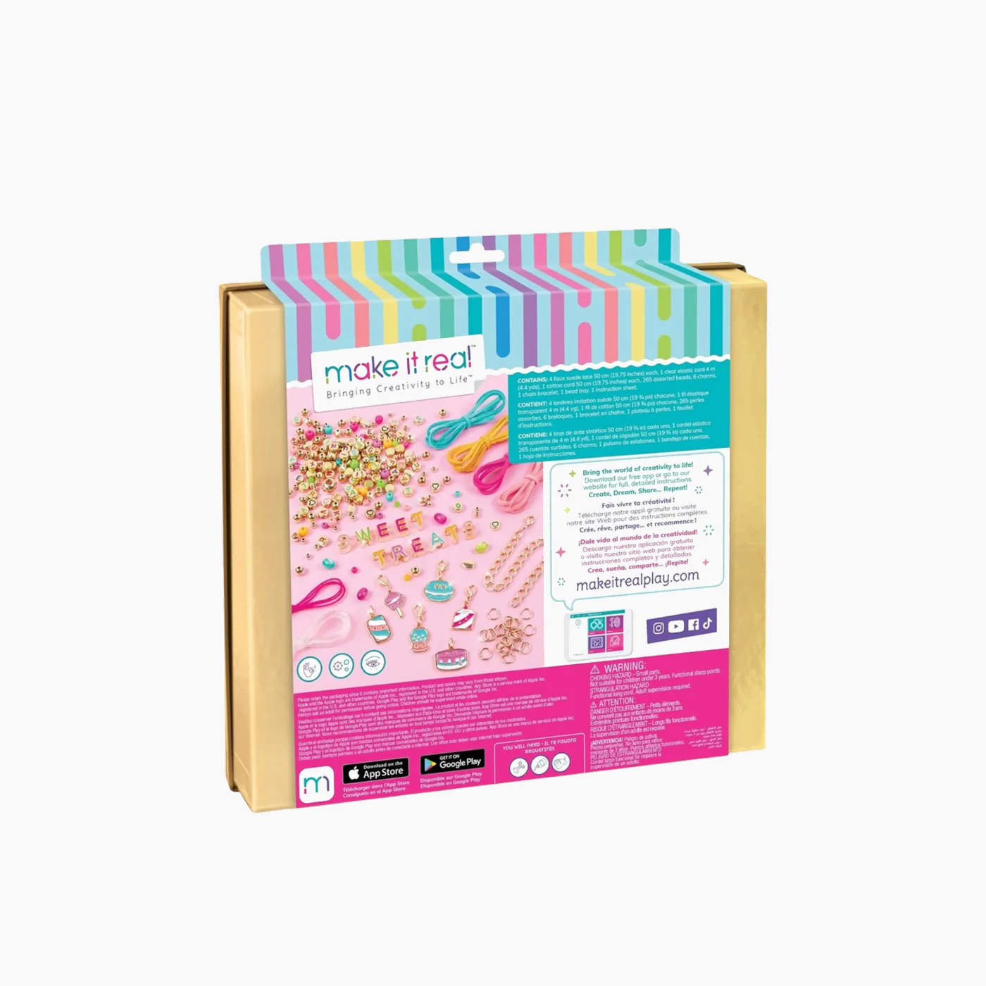MAKE IT REAL Sweet Treats DIY Bracelet Kit-280 Pcs - Image 2