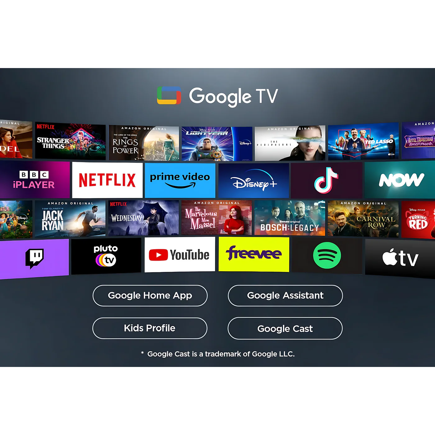 TCL P7K-UK QLED, Direct LED TV, 4K HDR TV, Smart TV Powered by Google TV - Image 6